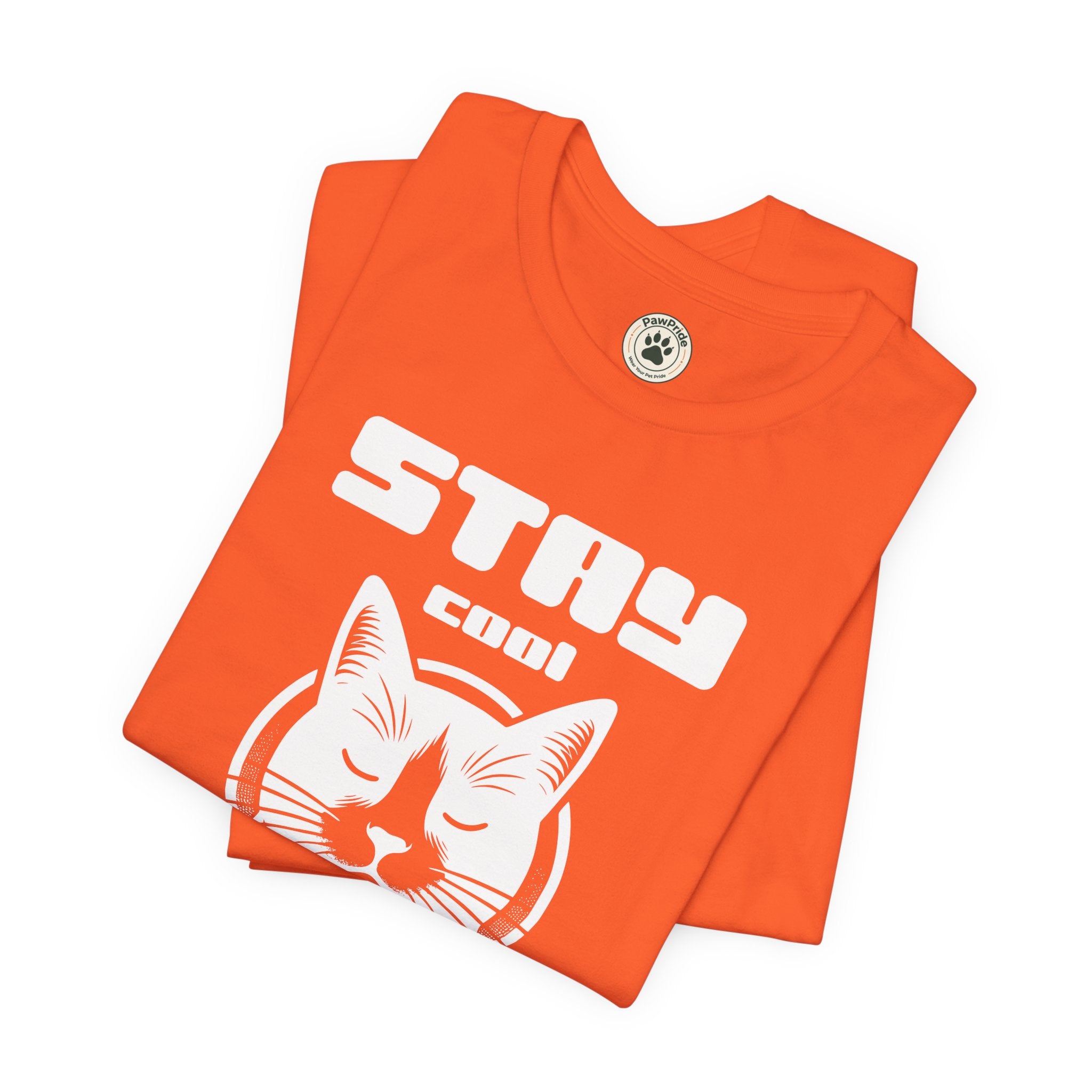Stay Calm Cat T-Shirt — Cute Grumpy Cat Graphic Tee ("Stay Calm — Do Not Disturb" )
