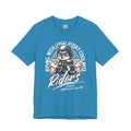 Riders Cat Motorcycle Tee — "Riding With Loyal Husky Coolness" Graphic Shirt