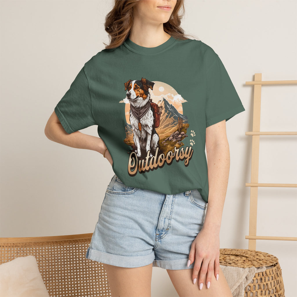 Outdoory Dog T-Shirt — Adventure Mountain Pup Graphic Tee