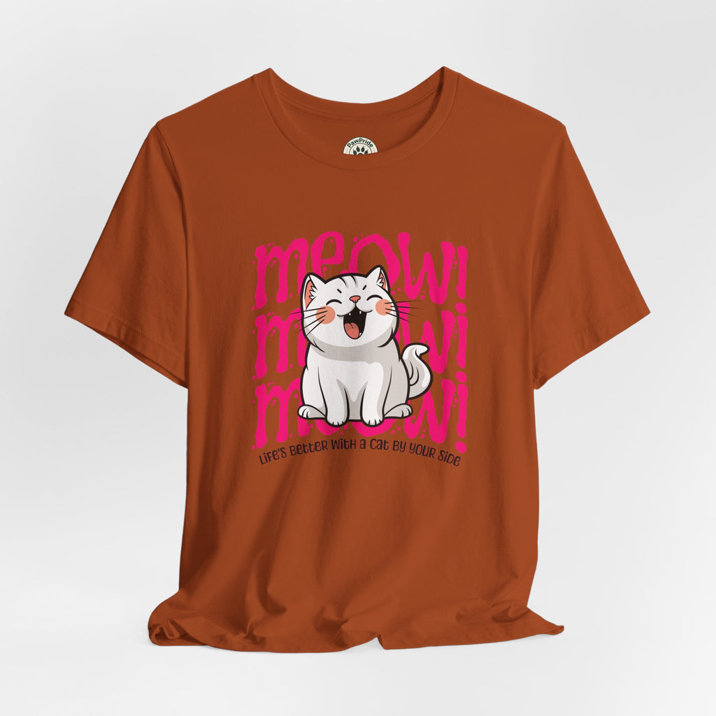 Meow Cat Graphic Tee — Cute Kawaii Cat "MEOW!" Shirt