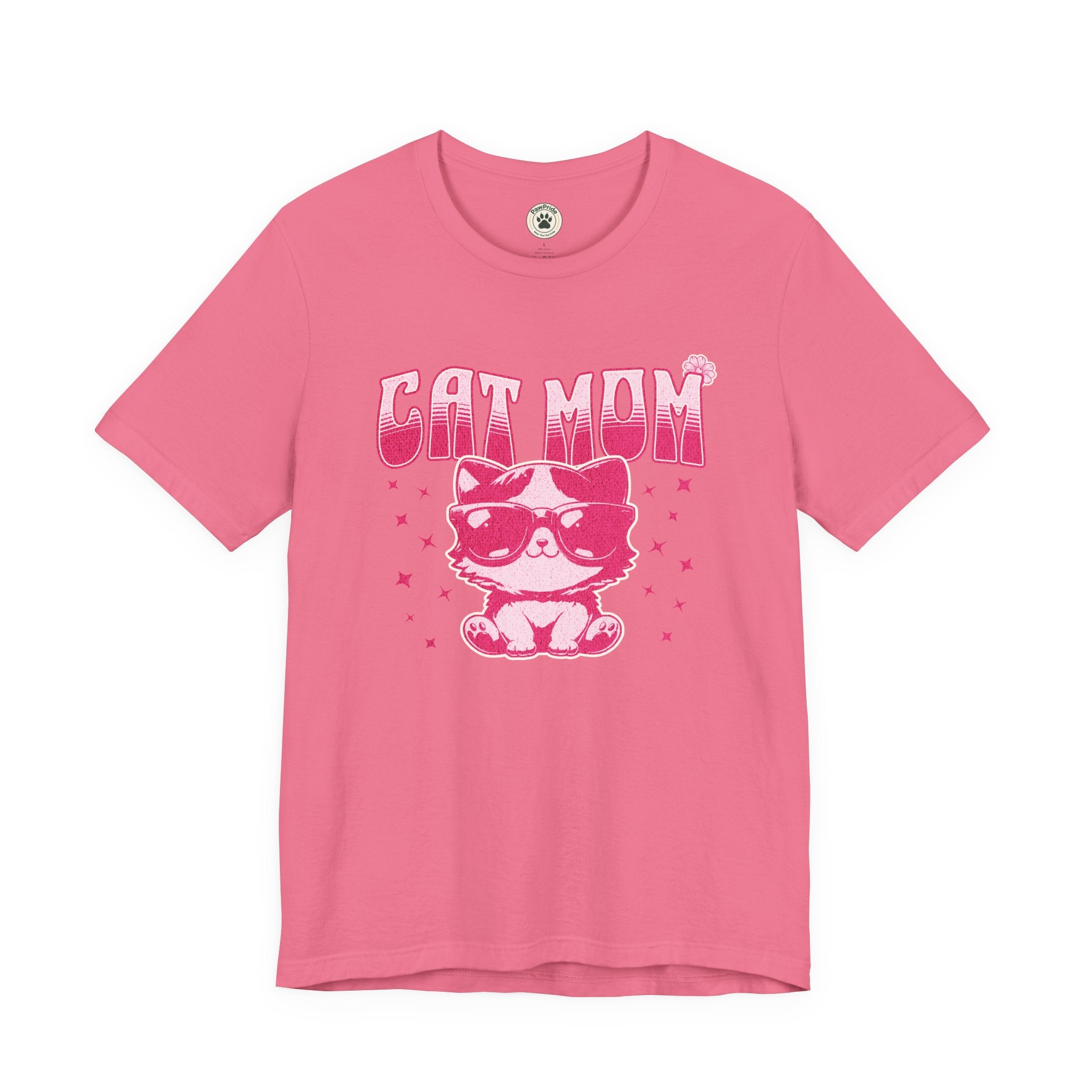 Cat Mom T-Shirt — Pink Cute Cat Graphic Tee