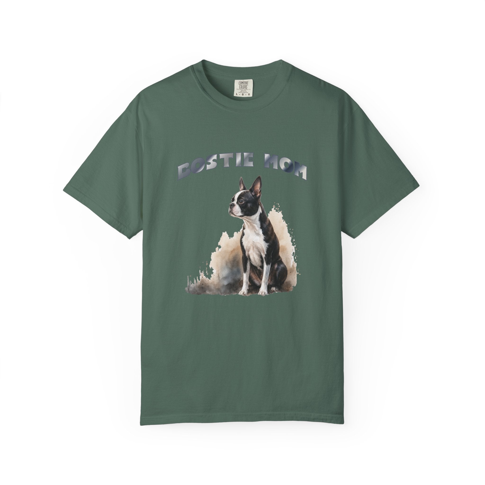 Boston Terrier Mom T-Shirt — 'BOSTIE MOM' Graphic Tee for Dog Lovers