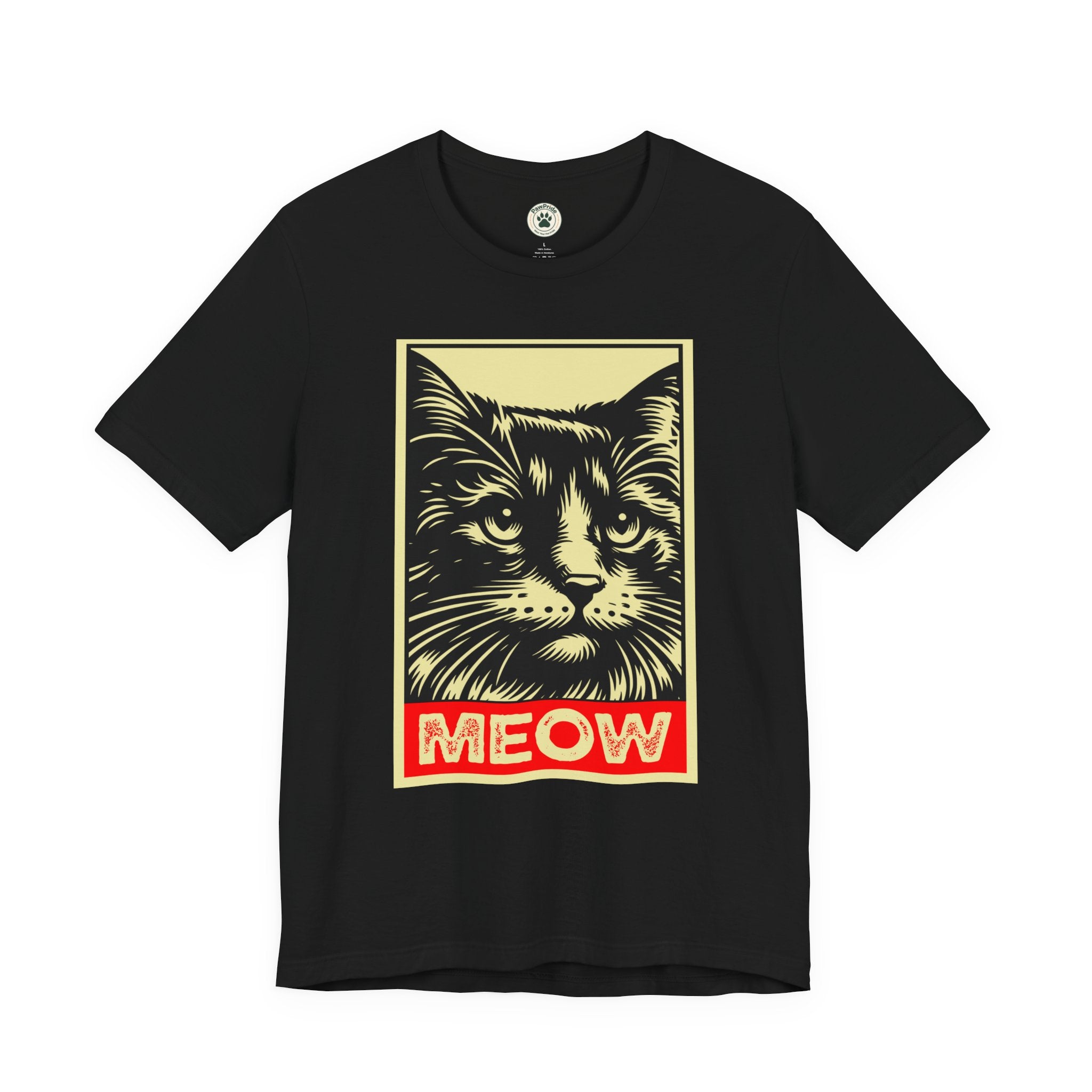 Meow Cat Portrait Tee — Graphic Cat Shirt