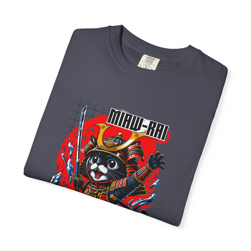 Samurai Cat T-Shirt — 'Neko-Ronin' Retro Japanese Warrior Graphic Tee