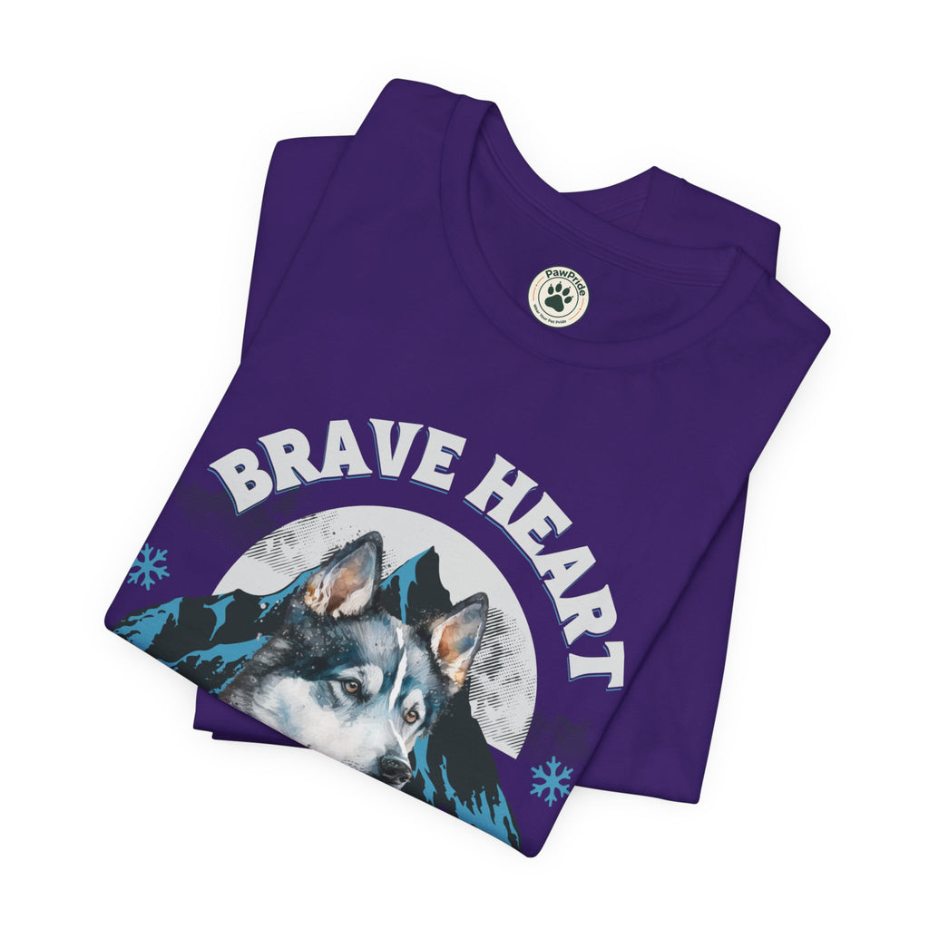Husky T-Shirt "Brave Heart Loyal Soul" – Wildlife Mountain Graphic Tee