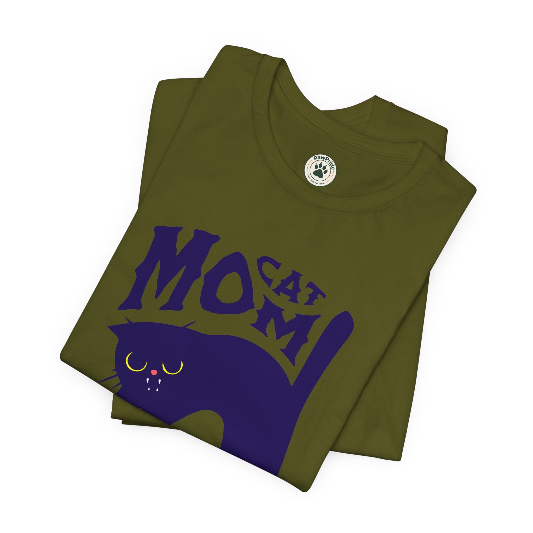 Cat Mom Graphic Tee — Cute Black Cat Illustration