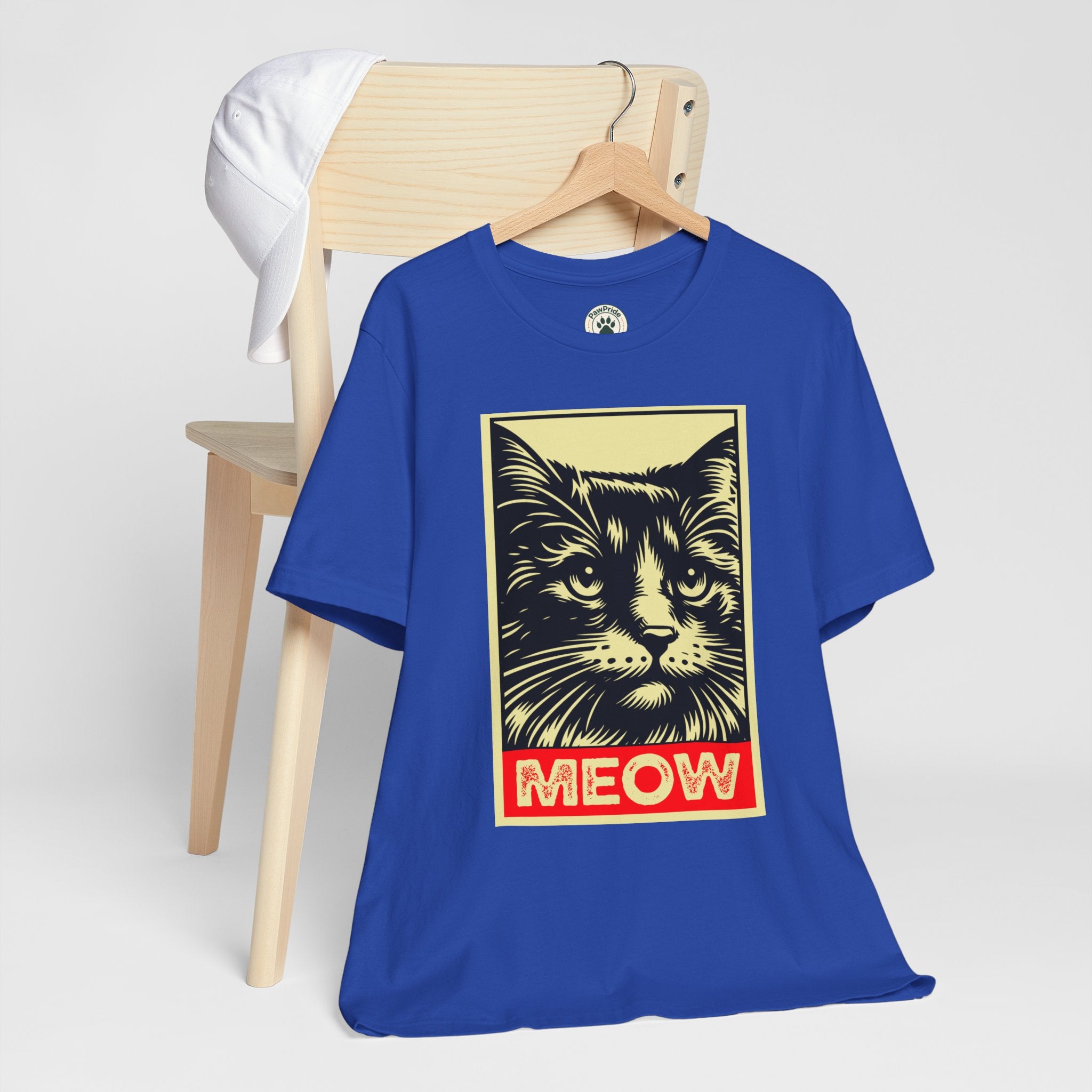 Meow Cat Portrait Tee — Graphic Cat Shirt
