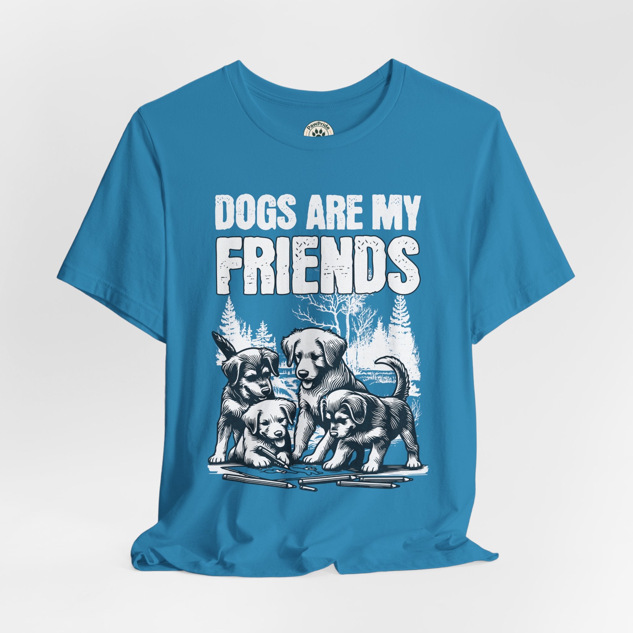 Dogs Are My Friends T-Shirt — Cute Puppy Graphic Tee for Dog Lovers