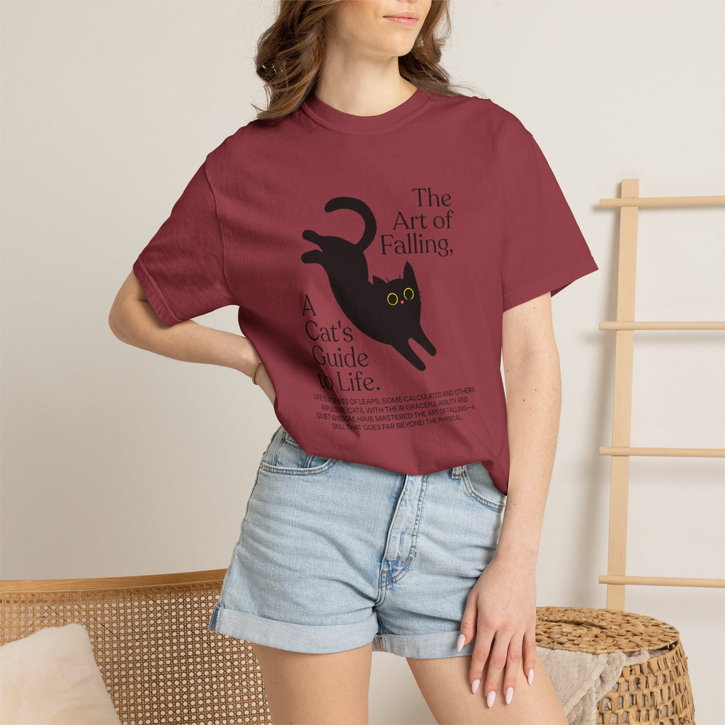 Cat "The Art of Falling" Graphic T-Shirt — A Cat’s Guide to Life