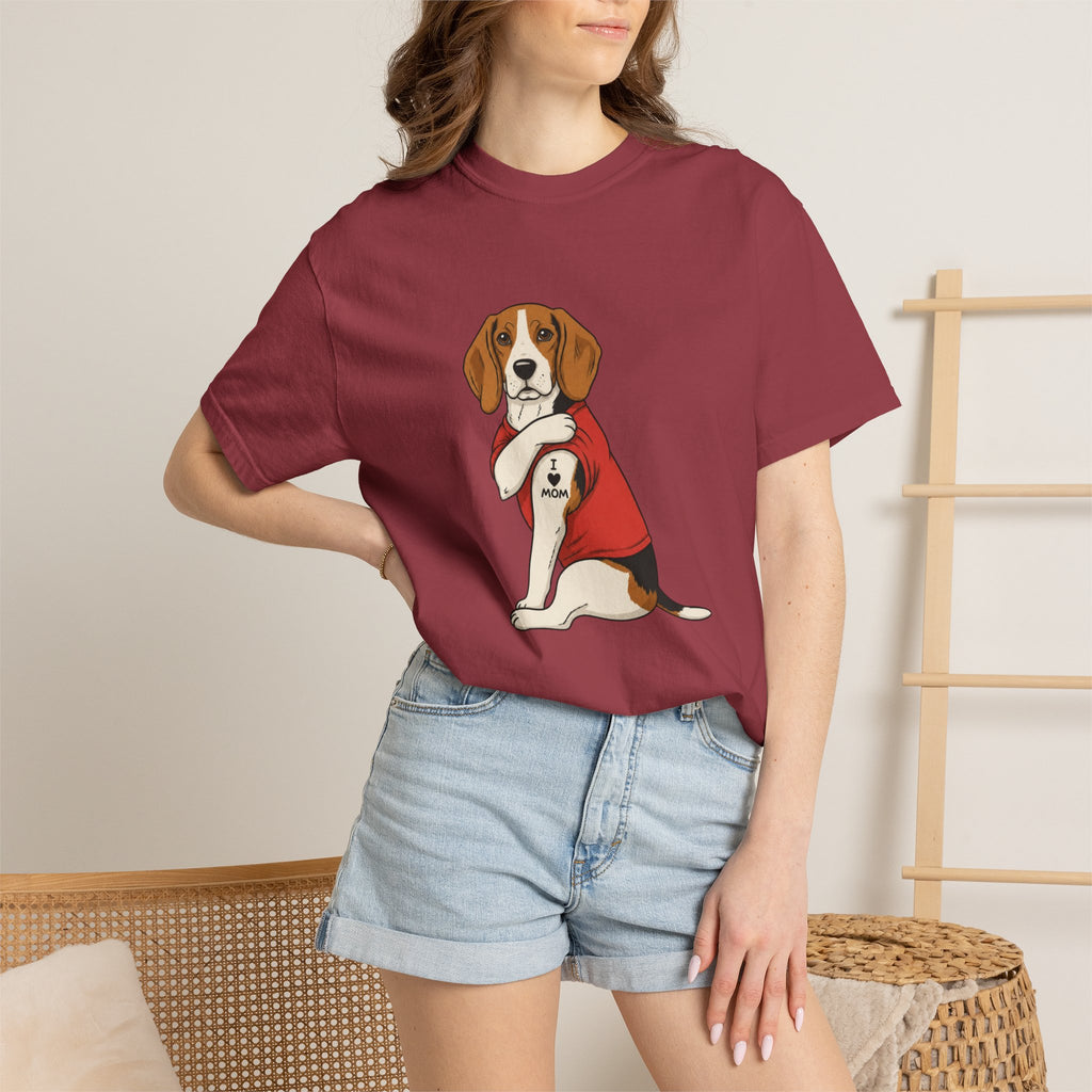 Beagle With Tattoo Graphic T-Shirt — Cute Retro Dog Tee
