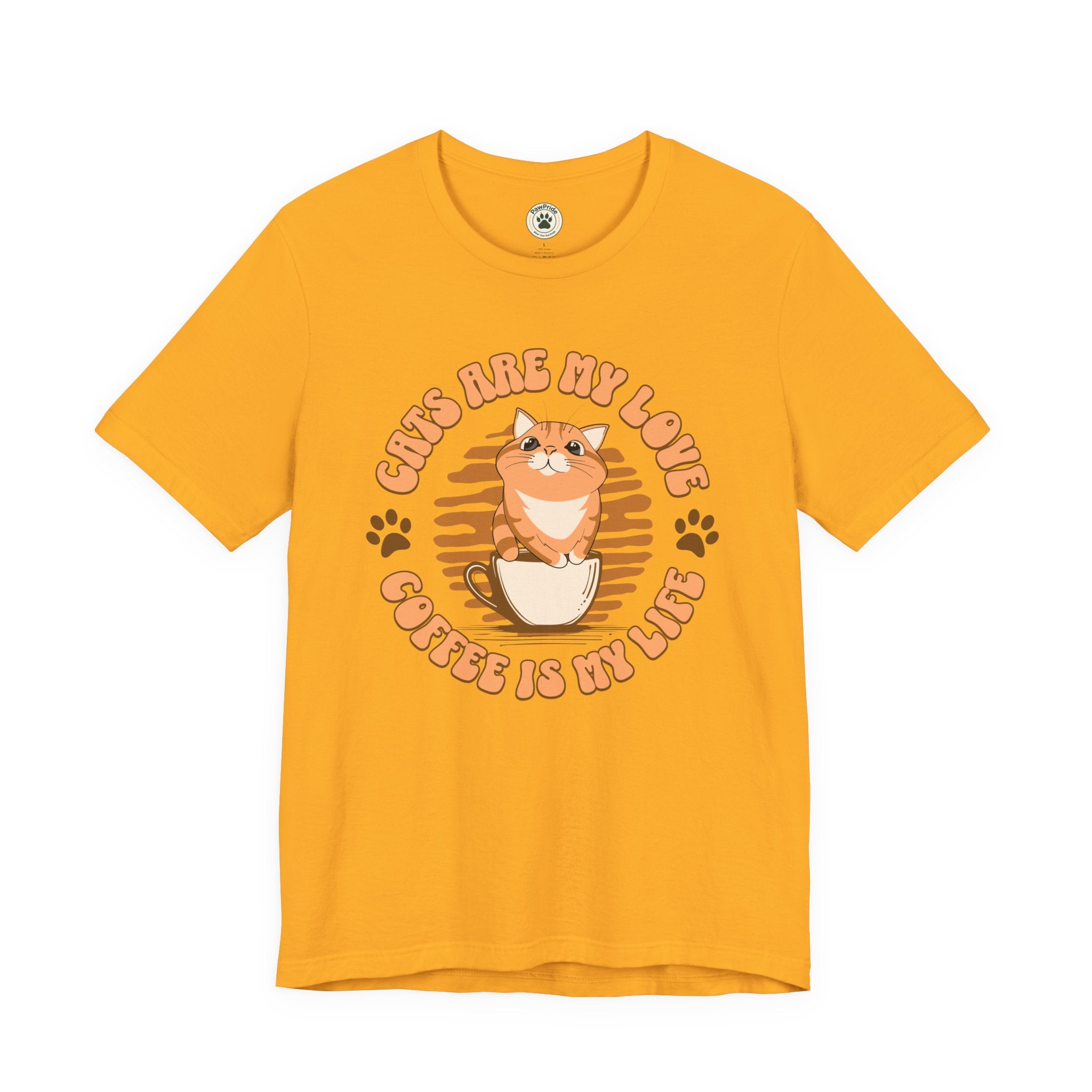 Cat & Coffee Tee — "Cats Are My Love, Coffee Is My Life" Cute Graphic T‑Shirt