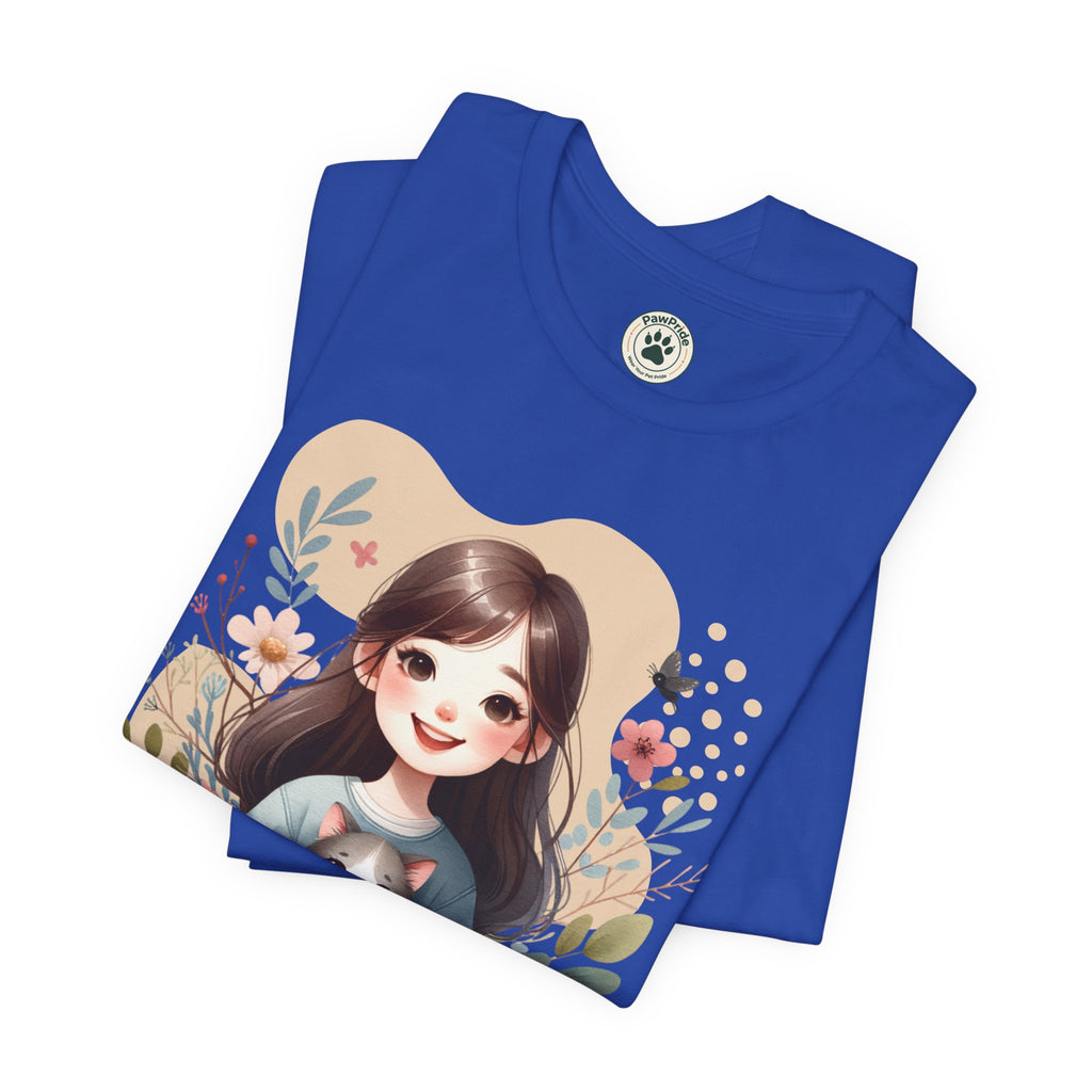 Cat Mom T-Shirt — Cute Floral Illustration Tee for Women Cat Lovers