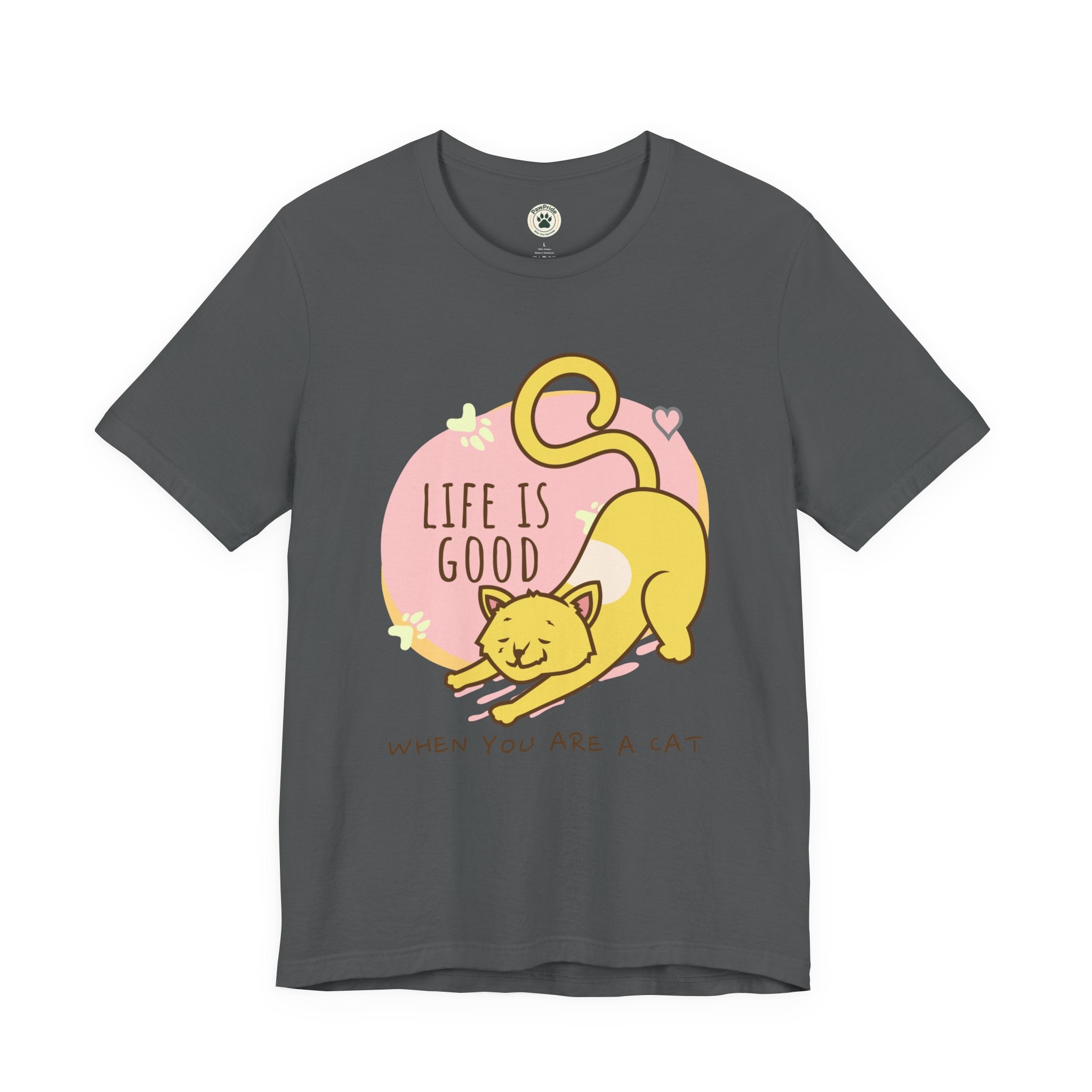 Life Is Good When You Are a Cat T-Shirt — Cute Cat Graphic Tee