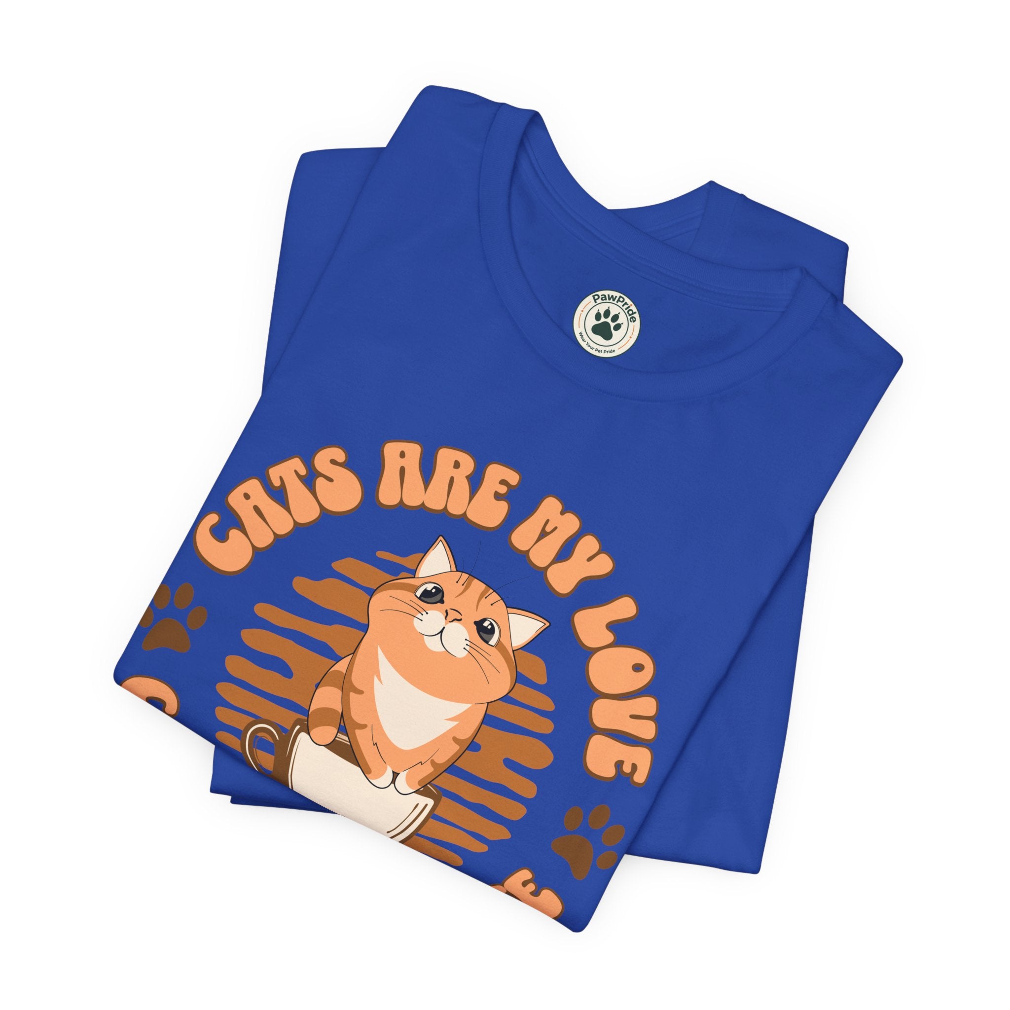Cat & Coffee Tee — "Cats Are My Love, Coffee Is My Life" Cute Graphic T‑Shirt