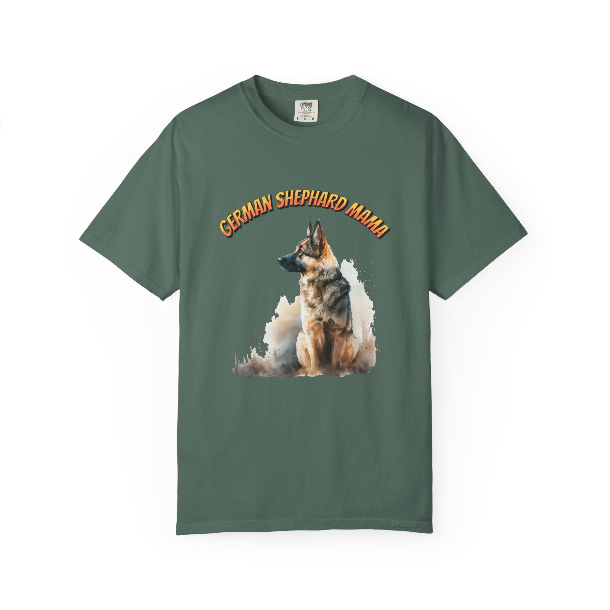 German Shepherd Mom T-Shirt - Watercolor Dog Portrait Tee