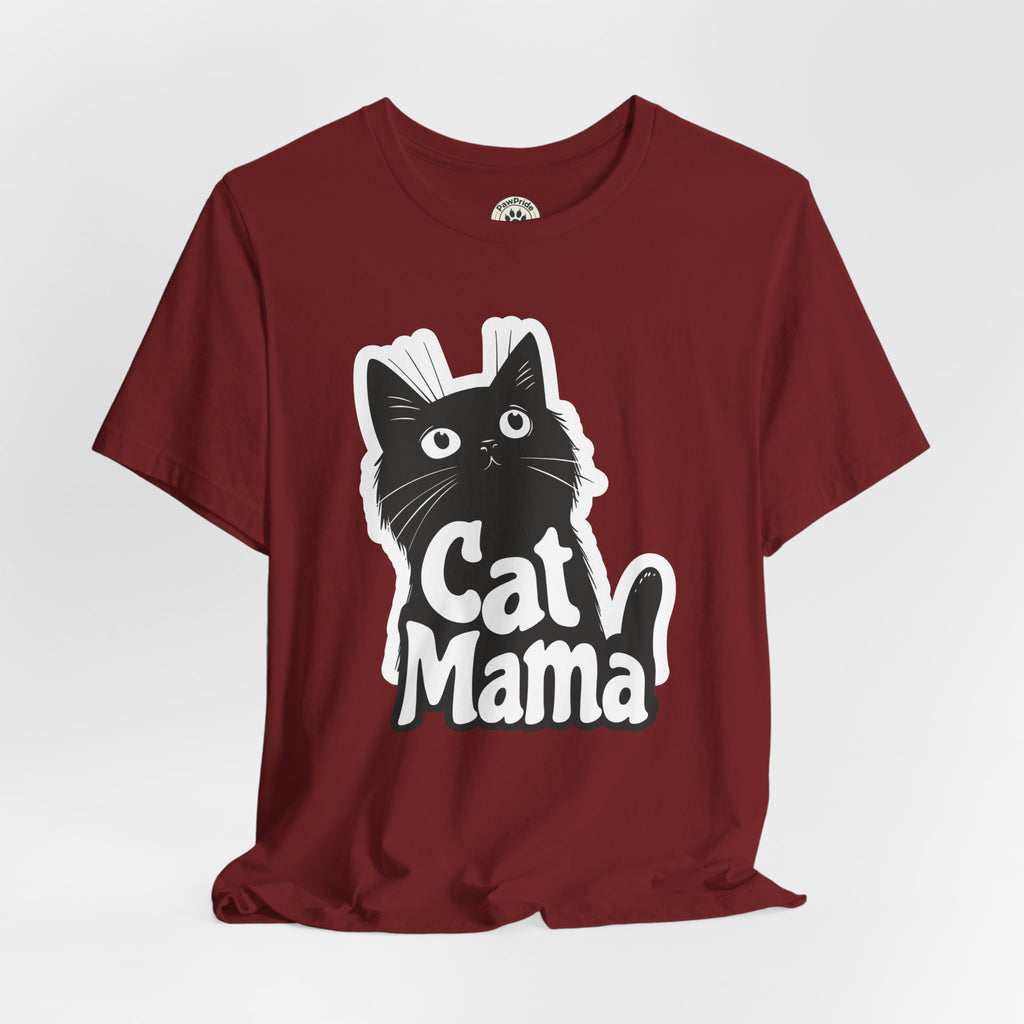 Cat Mama T-Shirt – Cute Black Cat Graphic Tee for Cat Lovers