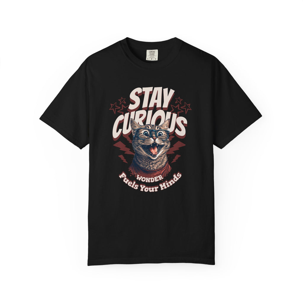 Stay Curious Cat T-Shirt — Vintage Retro Cat Graphic Tee
