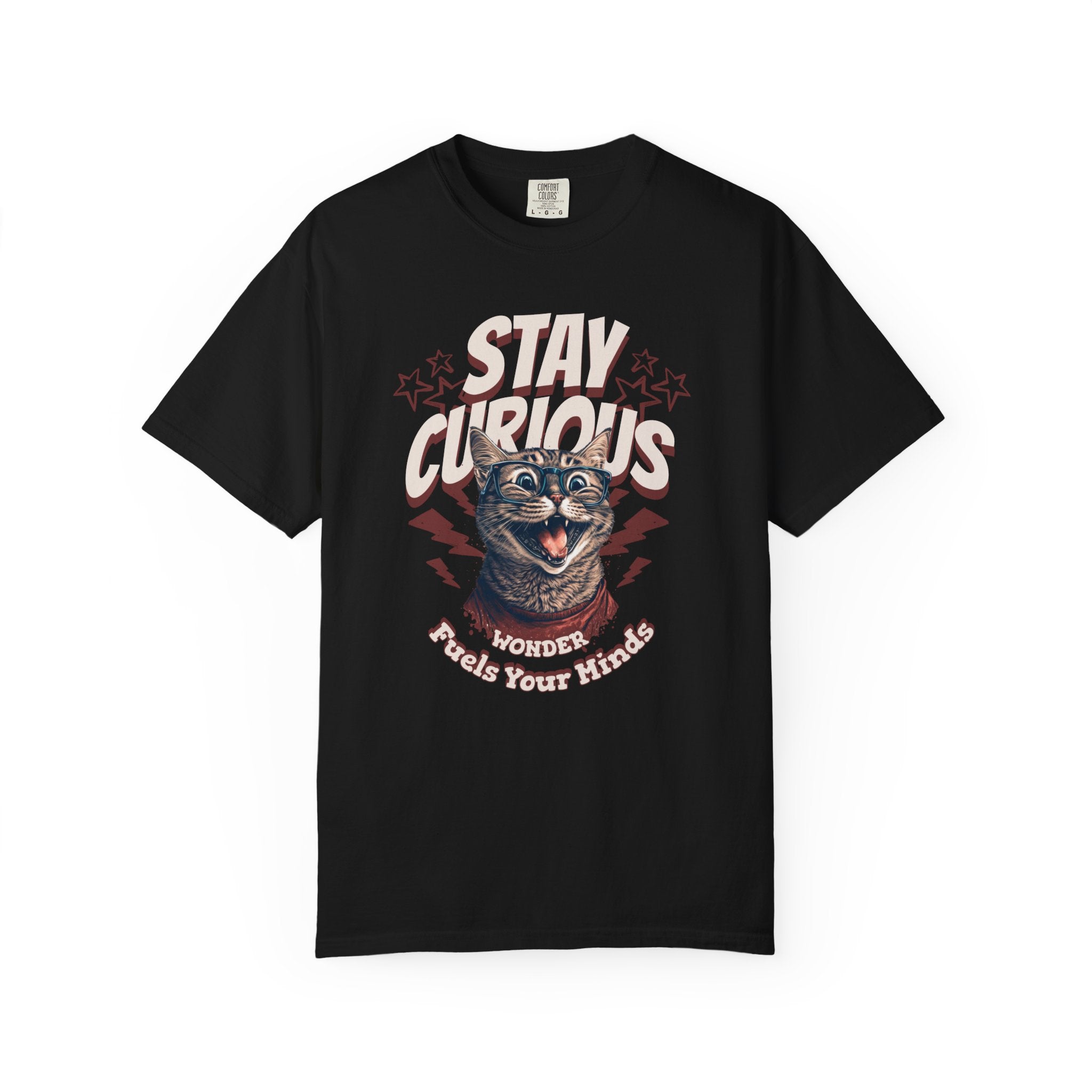 Stay Curious Cat T-Shirt — Vintage Retro Cat Graphic Tee