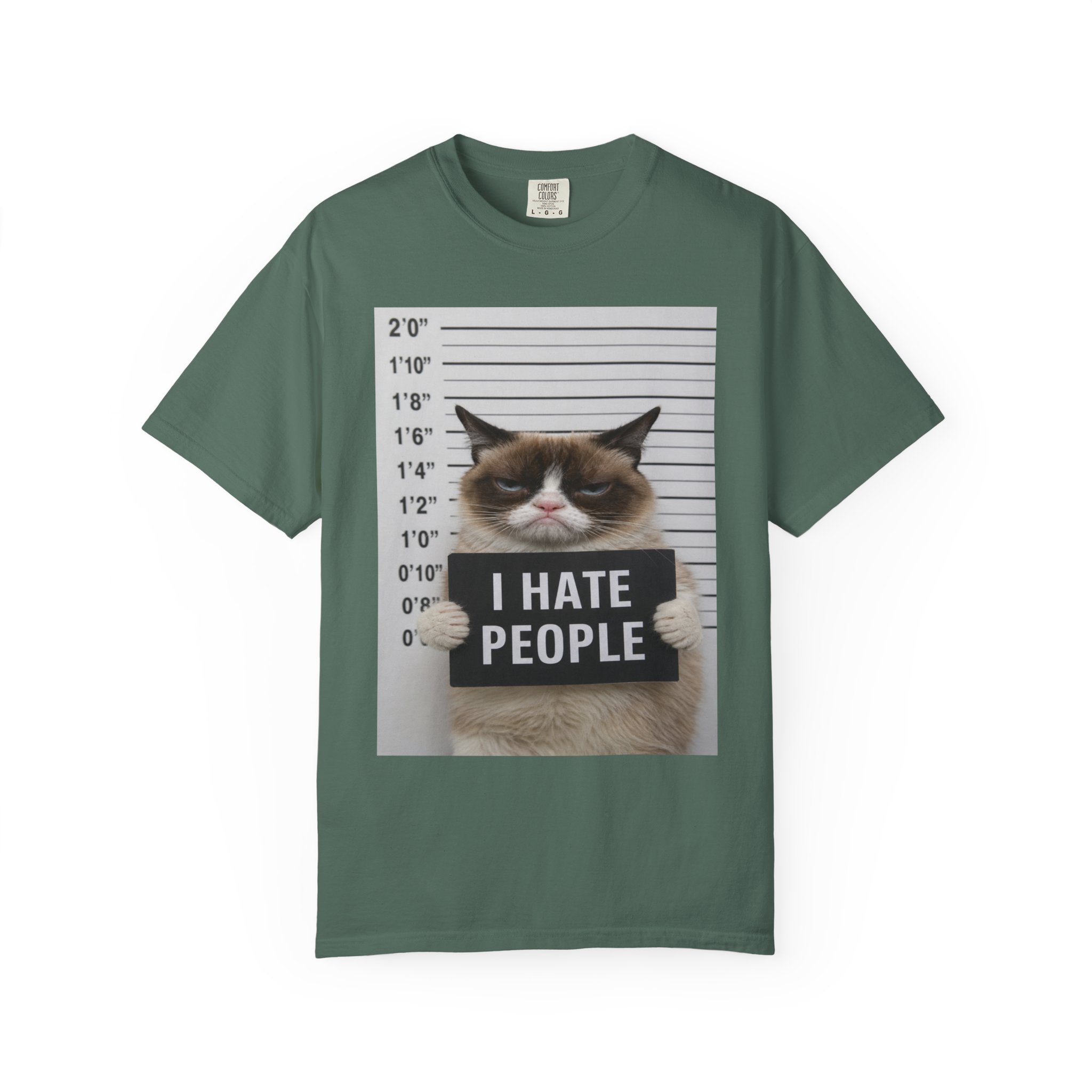 Grumpy Cat Mugshot T‑Shirt — "I Hate People" Graphic Tee