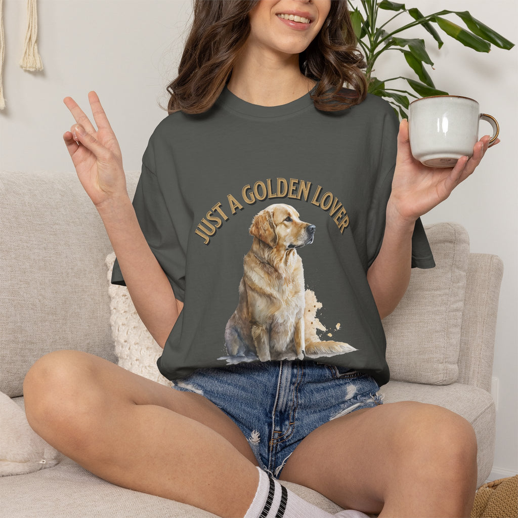 Just a Golden Lover T‑Shirt – Golden Retriever Dog Tee