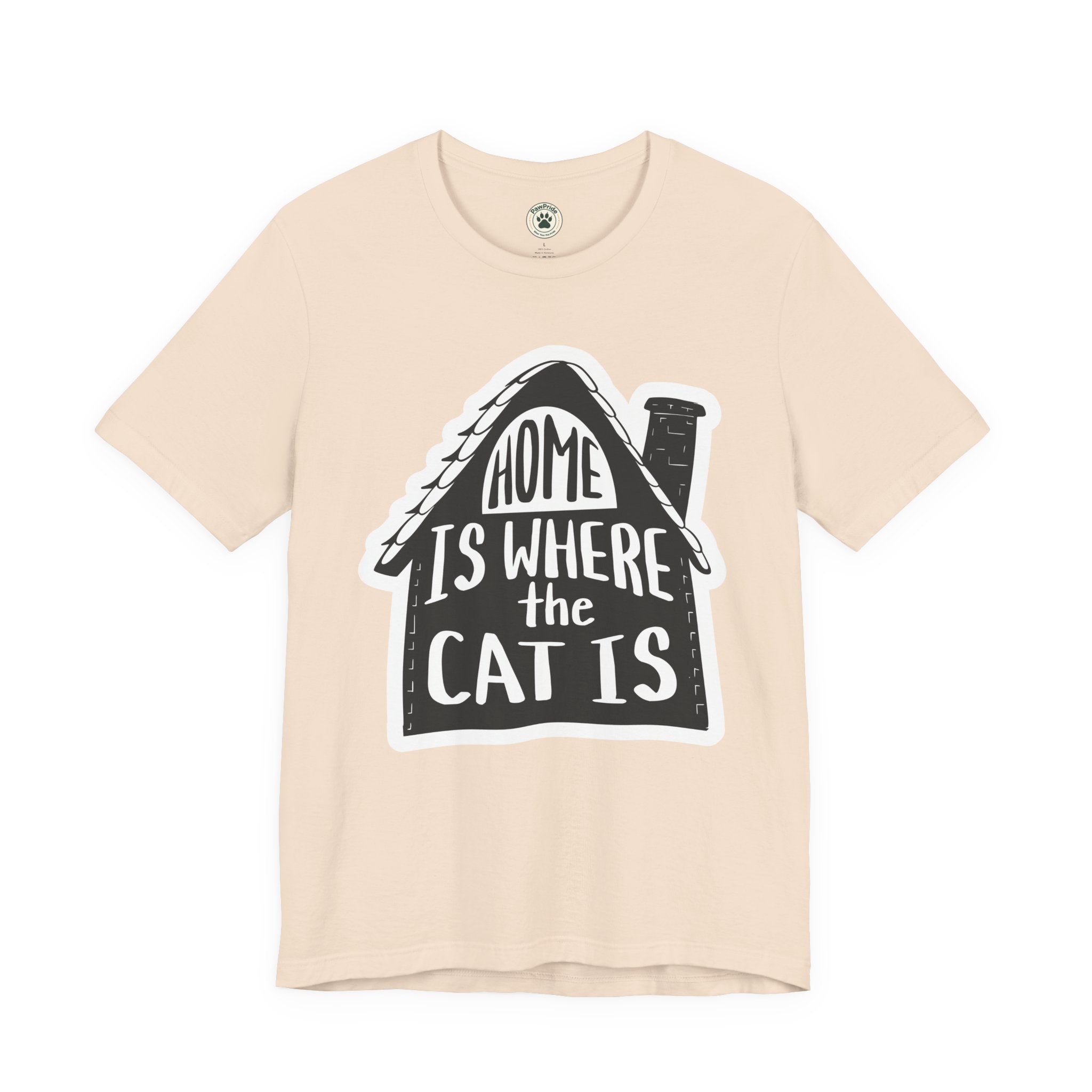 Cat Lover T-Shirt — "Home Is Where The Cat Is" Graphic Tee