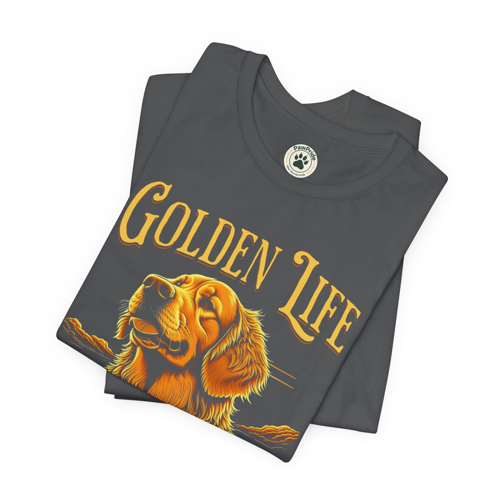 Golden Life Golden Retriever T-Shirt — "Golden Life" Graphic Tee for Dog Lovers