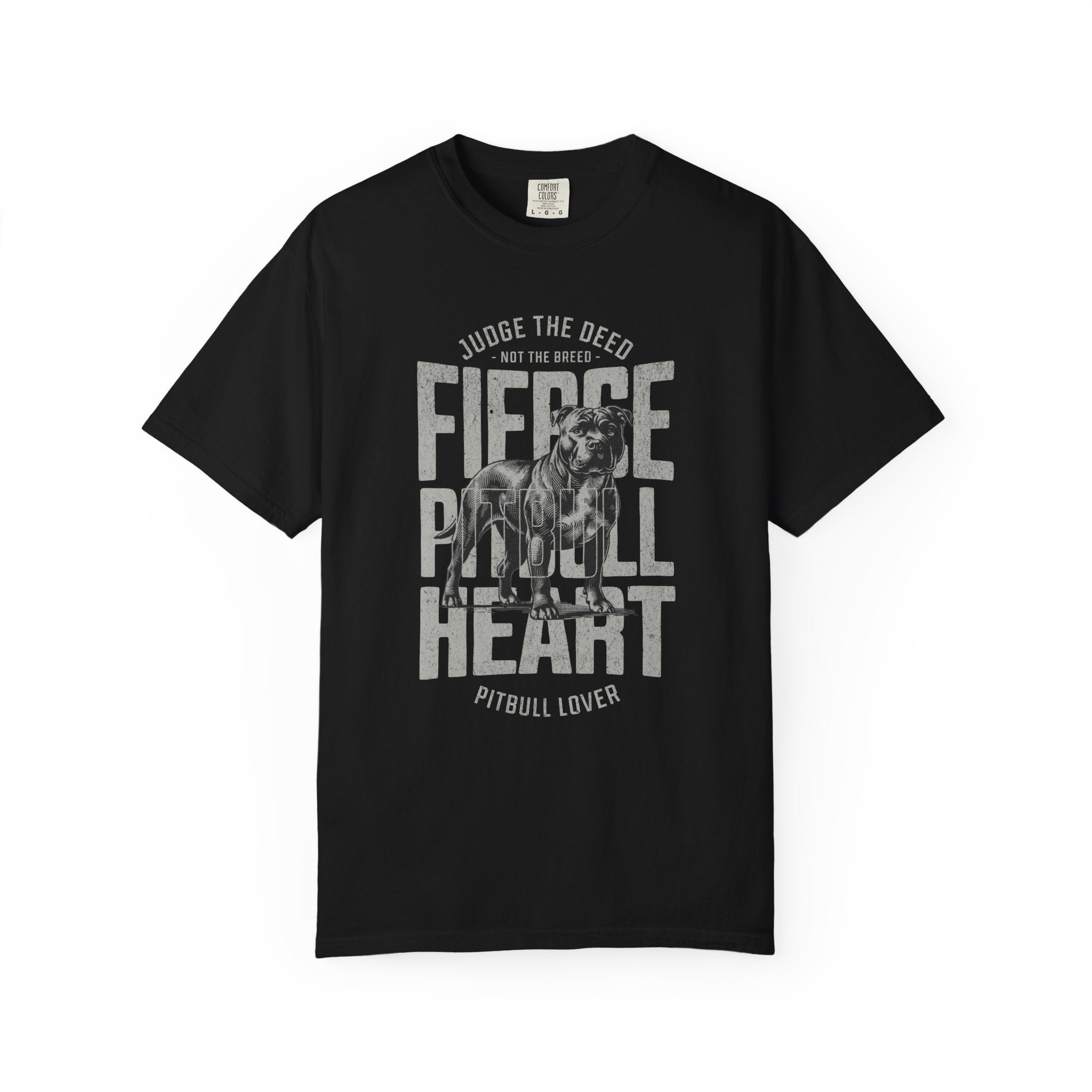 Fierce Pitbull Heart T-Shirt — "Judge the Deed Not the Breed" Pitbull Lover Tee