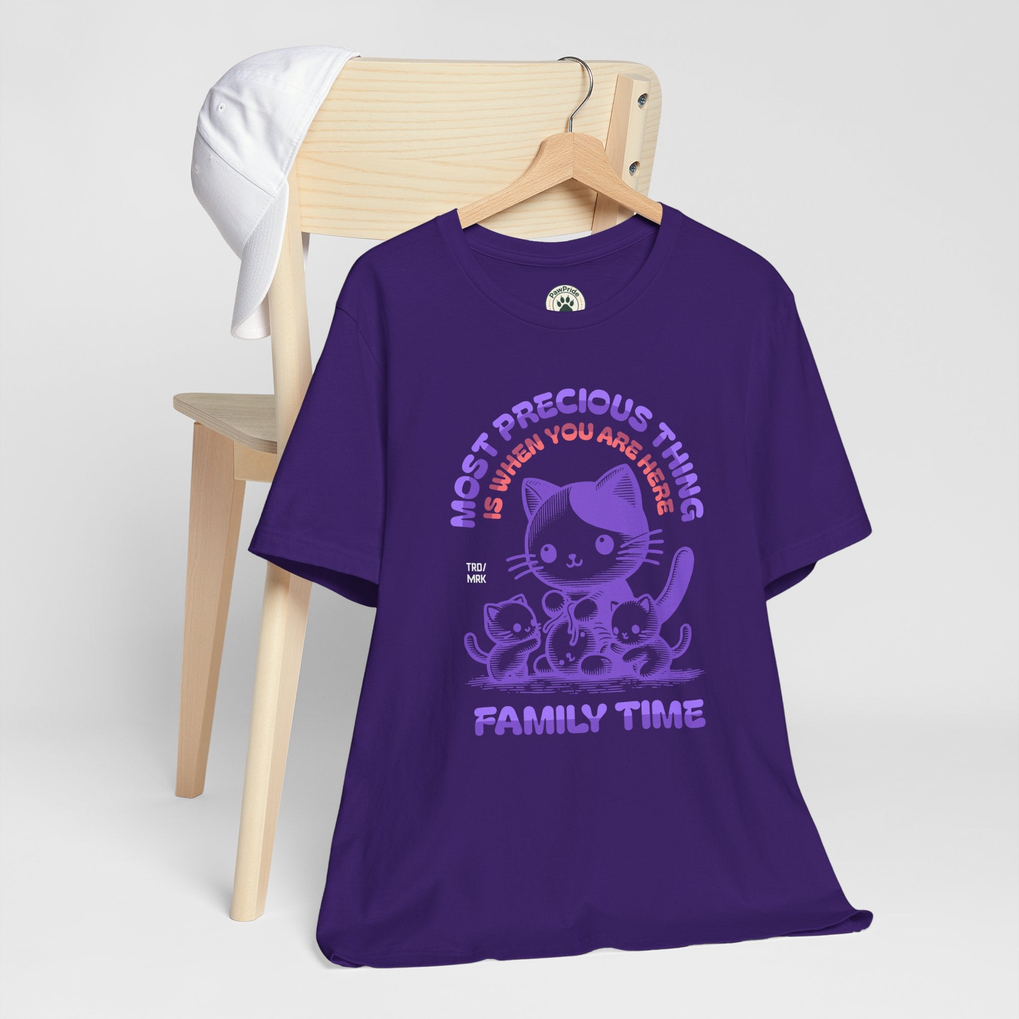 Family Time Cat Tee — "Most Precious Thing Is When You Are Here" Cute Cat Family T-Shirt