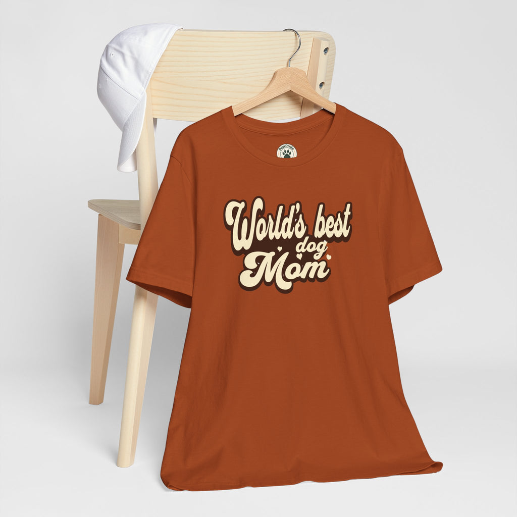 World's Best Dog Mom T-Shirt — Retro Script Pet Mom Tee