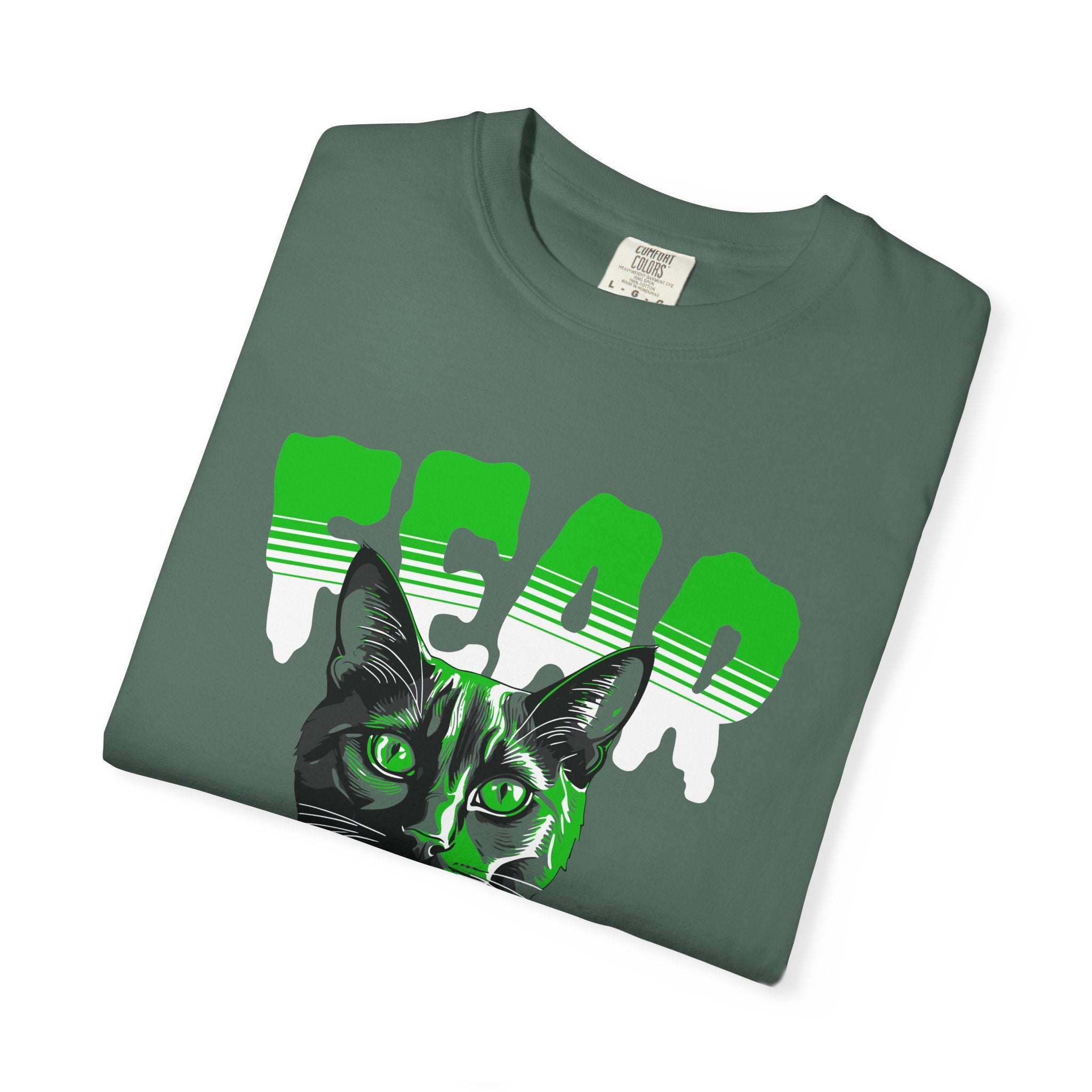 Dead Cat Graphic T-Shirt — “Dead is the New Killer” Retro Neon Cat Tee