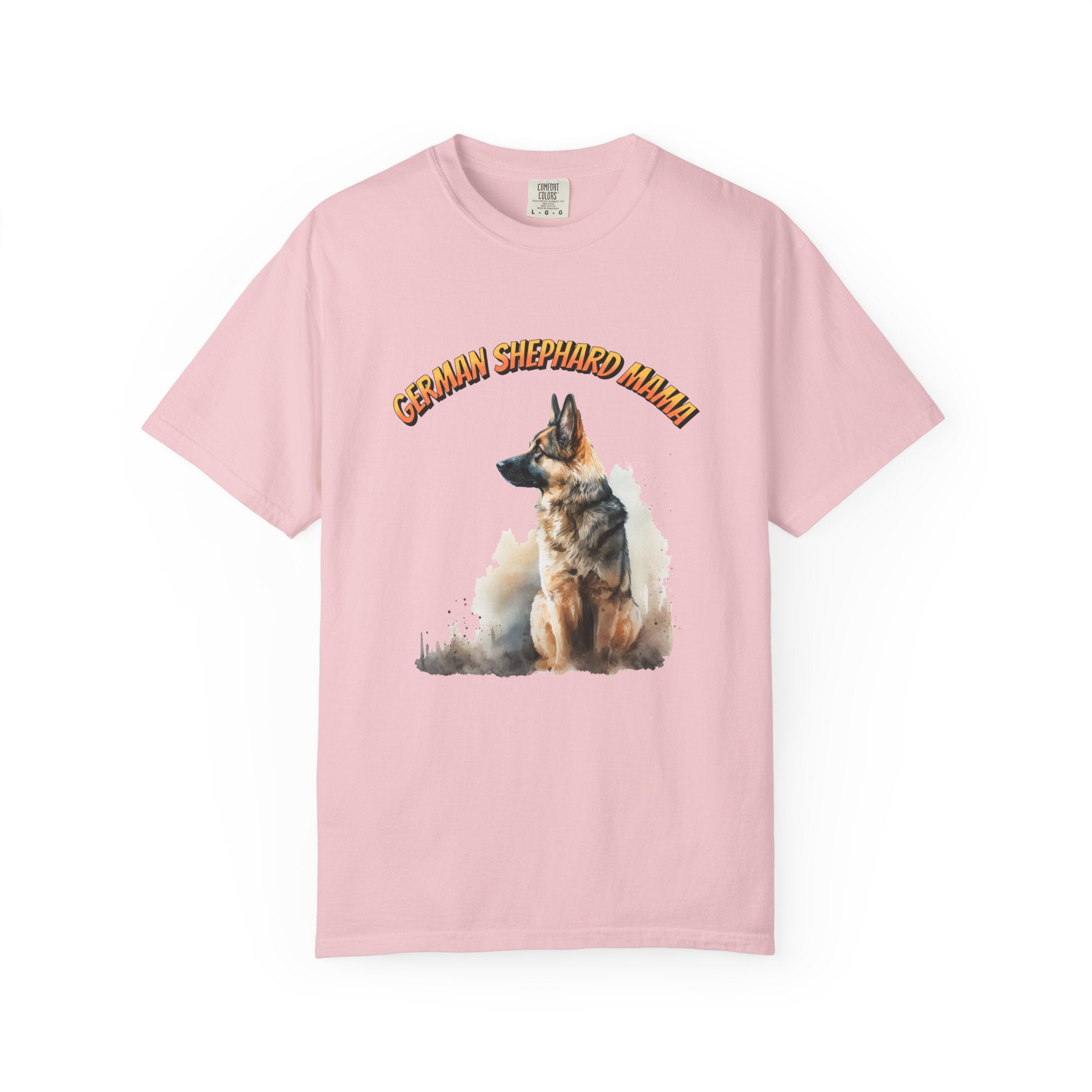 German Shepherd Mom T-Shirt - Watercolor Dog Portrait Tee