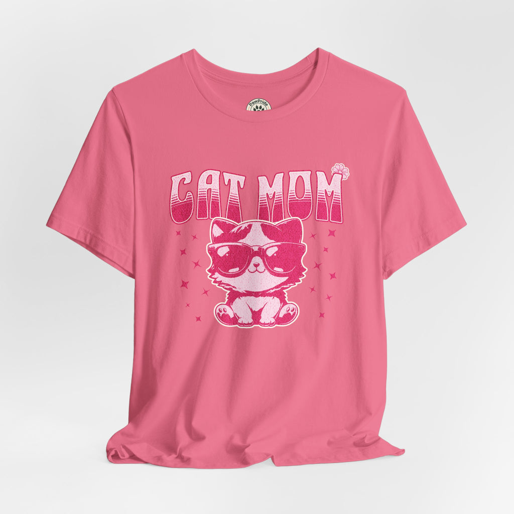 Cat Mom T-Shirt — Pink Cute Cat Graphic Tee