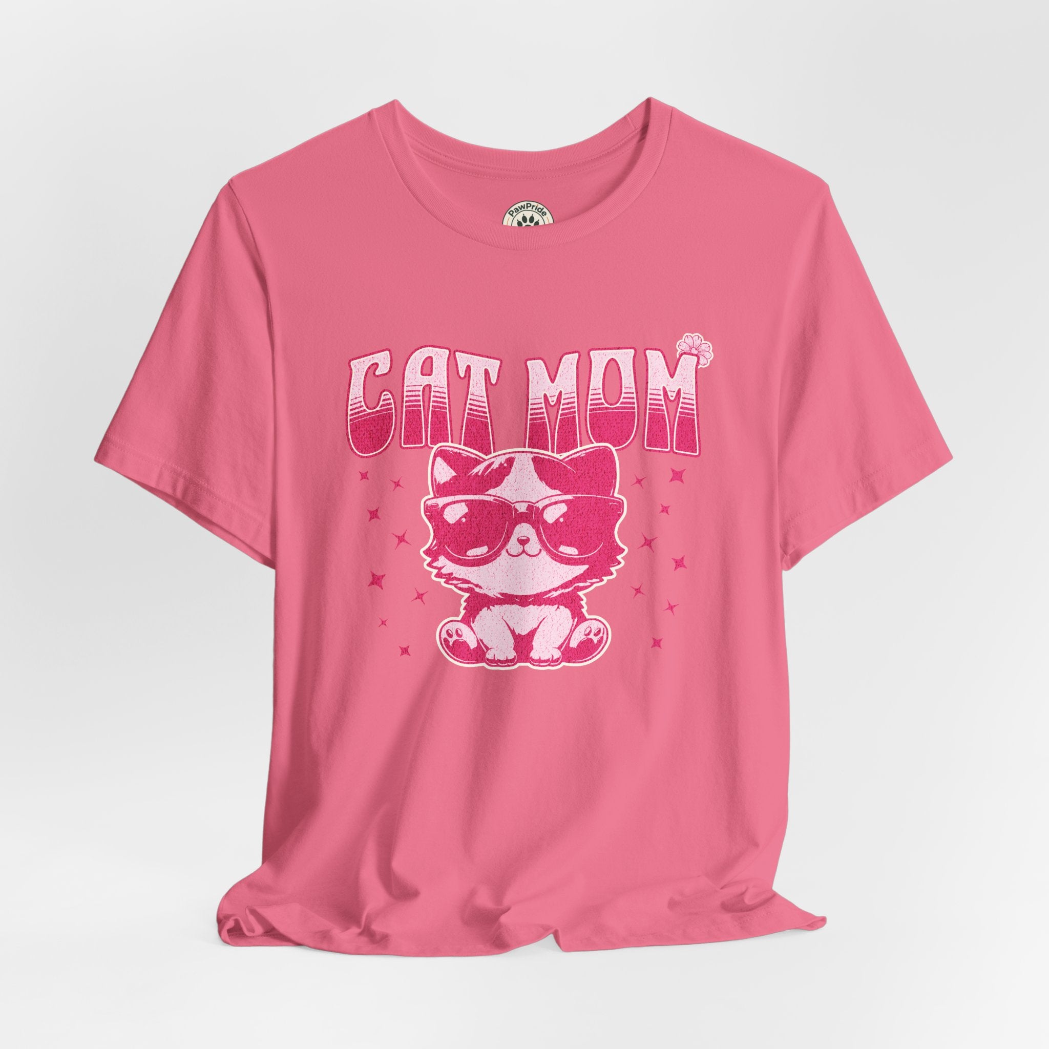 Cat Mom T-Shirt — Pink Cute Cat Graphic Tee
