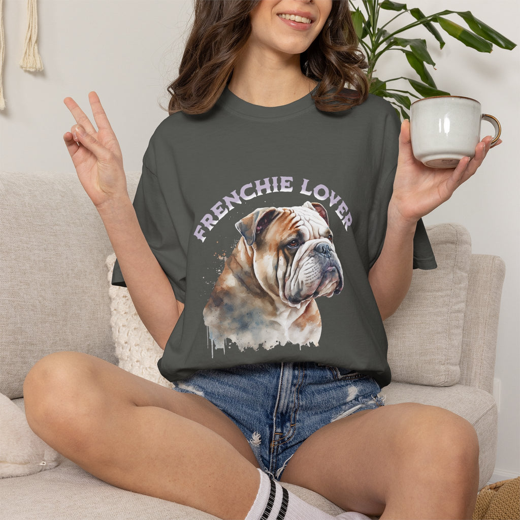 Frenchie Lover T-Shirt — Watercolor English Bulldog Tee
