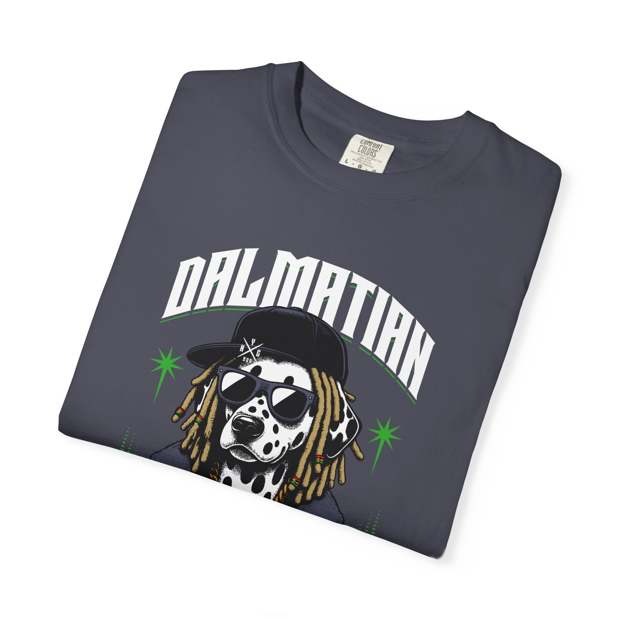 Dalmatian Street Graphic T-Shirt — Retro Hip-Hop Dog Tee