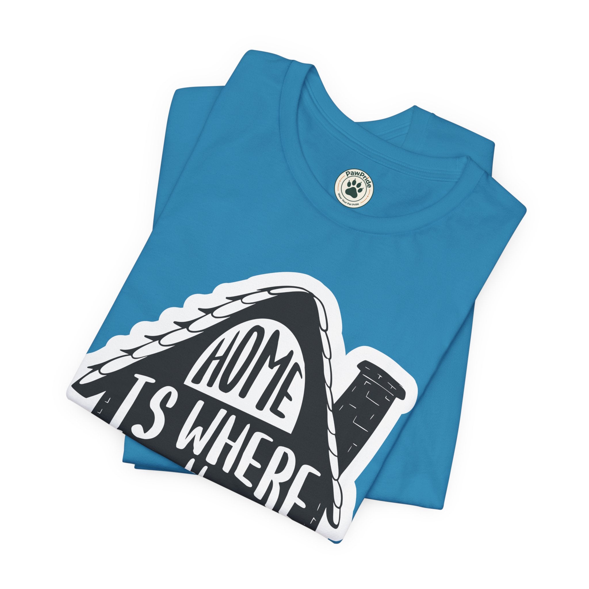 Cat Lover T-Shirt — "Home Is Where The Cat Is" Graphic Tee