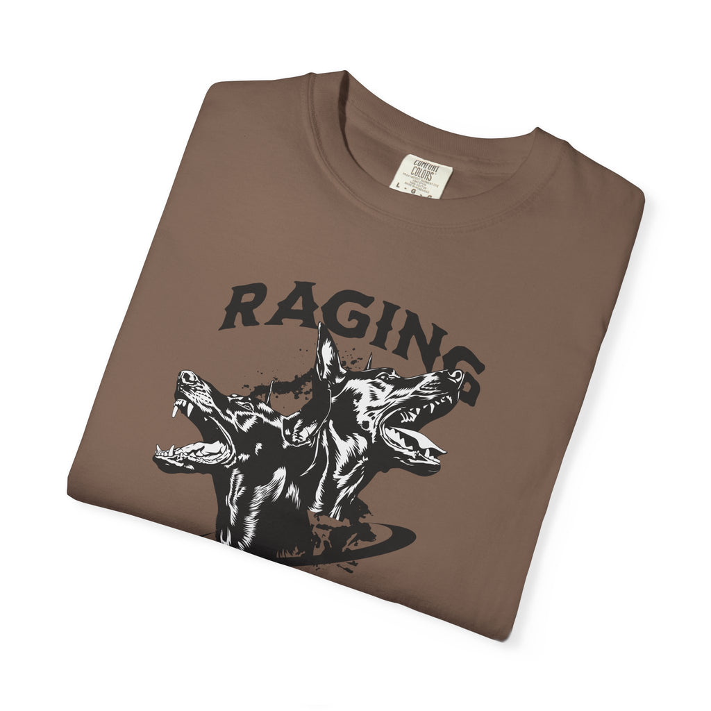 Raging Canine Chaos T-Shirt — Vintage Dog Skull Graphic Tee