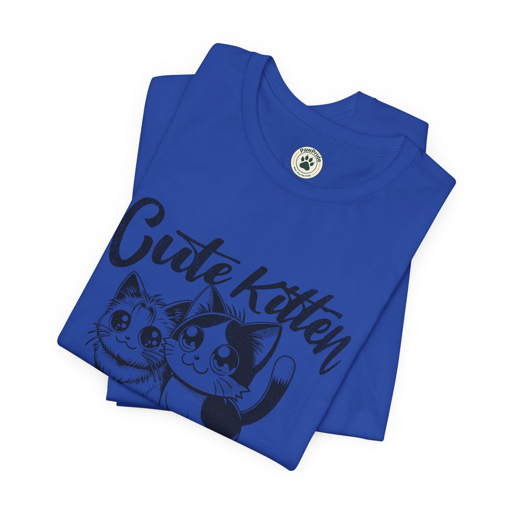 Cute Kitten T-Shirt — Vintage Black & White Cat Graphic Tee
