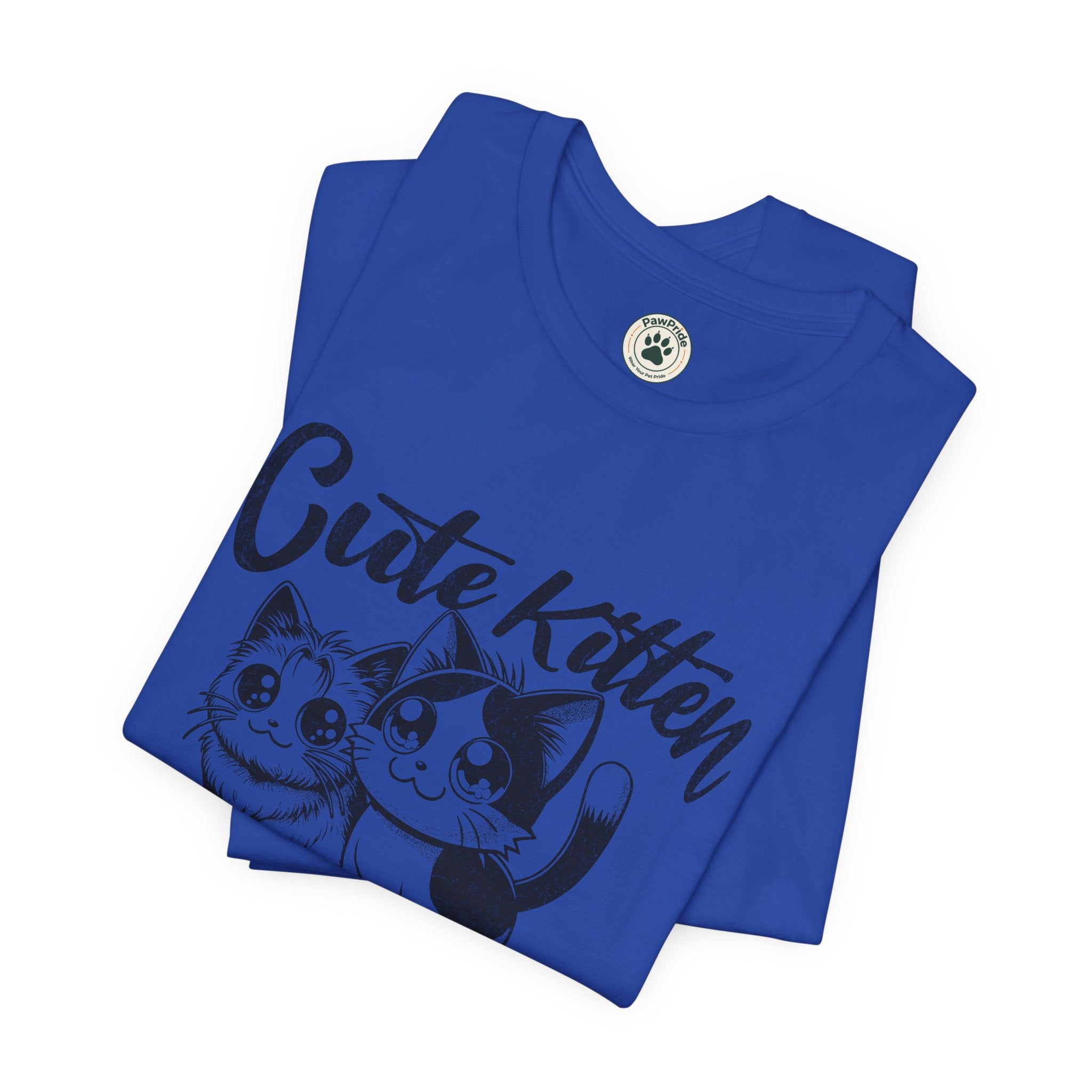 Cute Kitten T-Shirt — Vintage Black & White Cat Graphic Tee