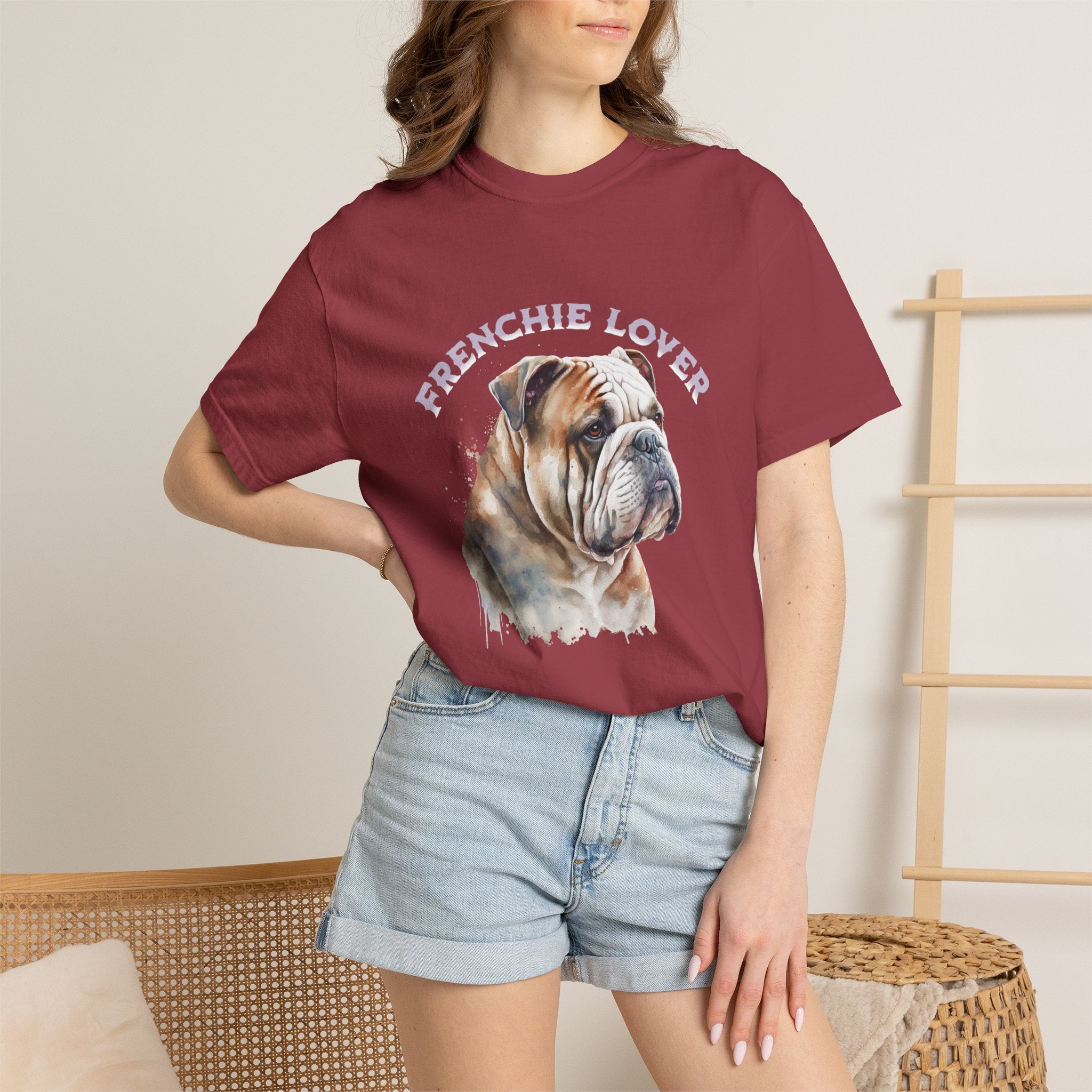 Frenchie Lover T-Shirt — Watercolor English Bulldog Tee