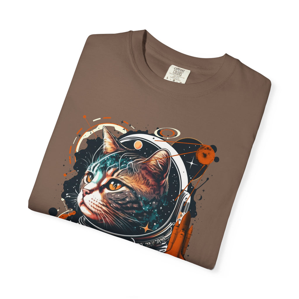 Astronaut Cat Graphic T-Shirt — 'Cabonaut' Retro Space Helmet Tee