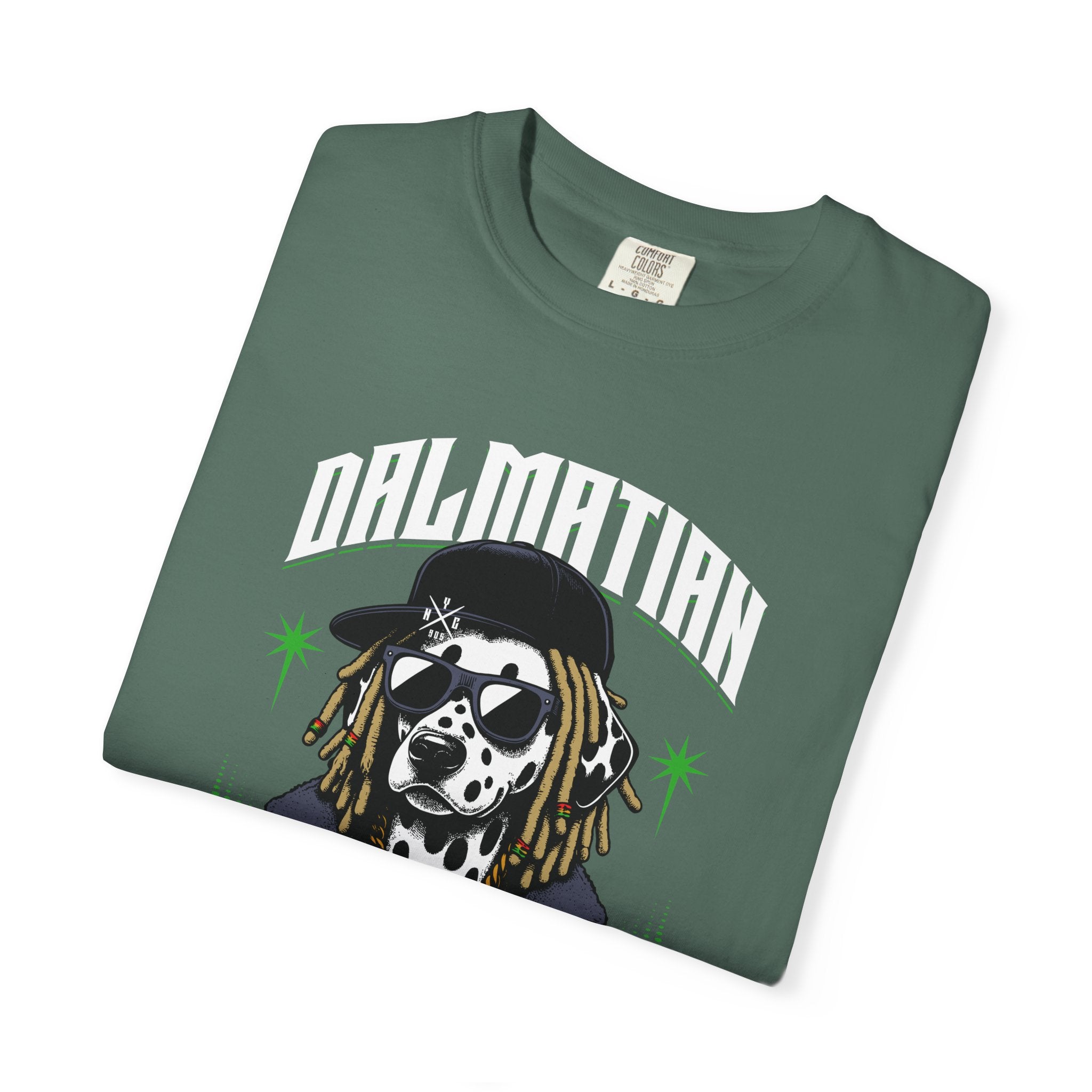 Dalmatian Street Graphic T-Shirt — Retro Hip-Hop Dog Tee