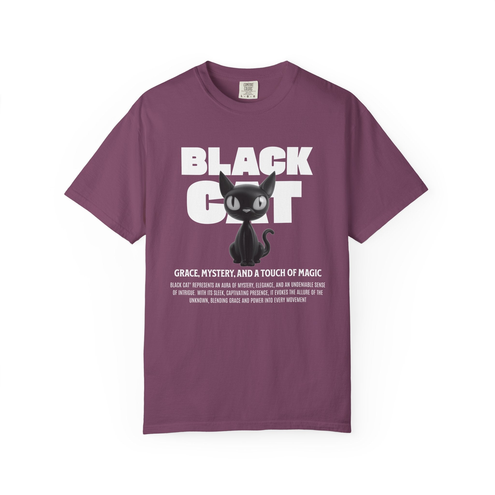 Black Cat Graphic T-Shirt — Cute Spooky Halloween Tee