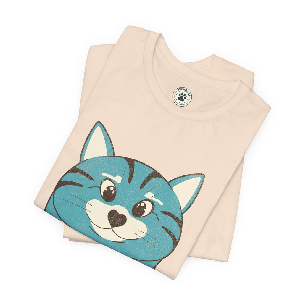 My Cat Rules T-Shirt — Cute Blue Cat Graphic Tee for Cat Lovers