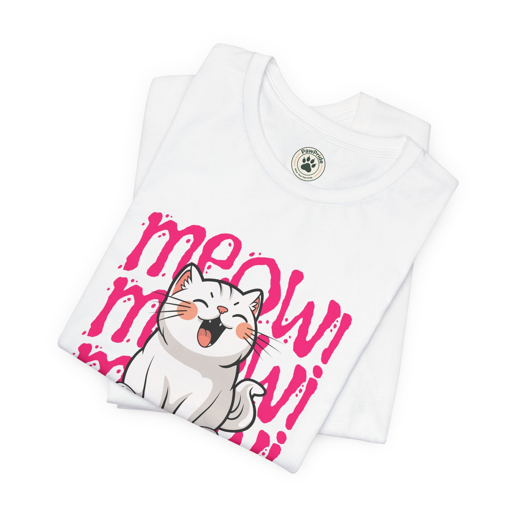 Meow Cat Graphic Tee — Cute Kawaii Cat "MEOW!" Shirt