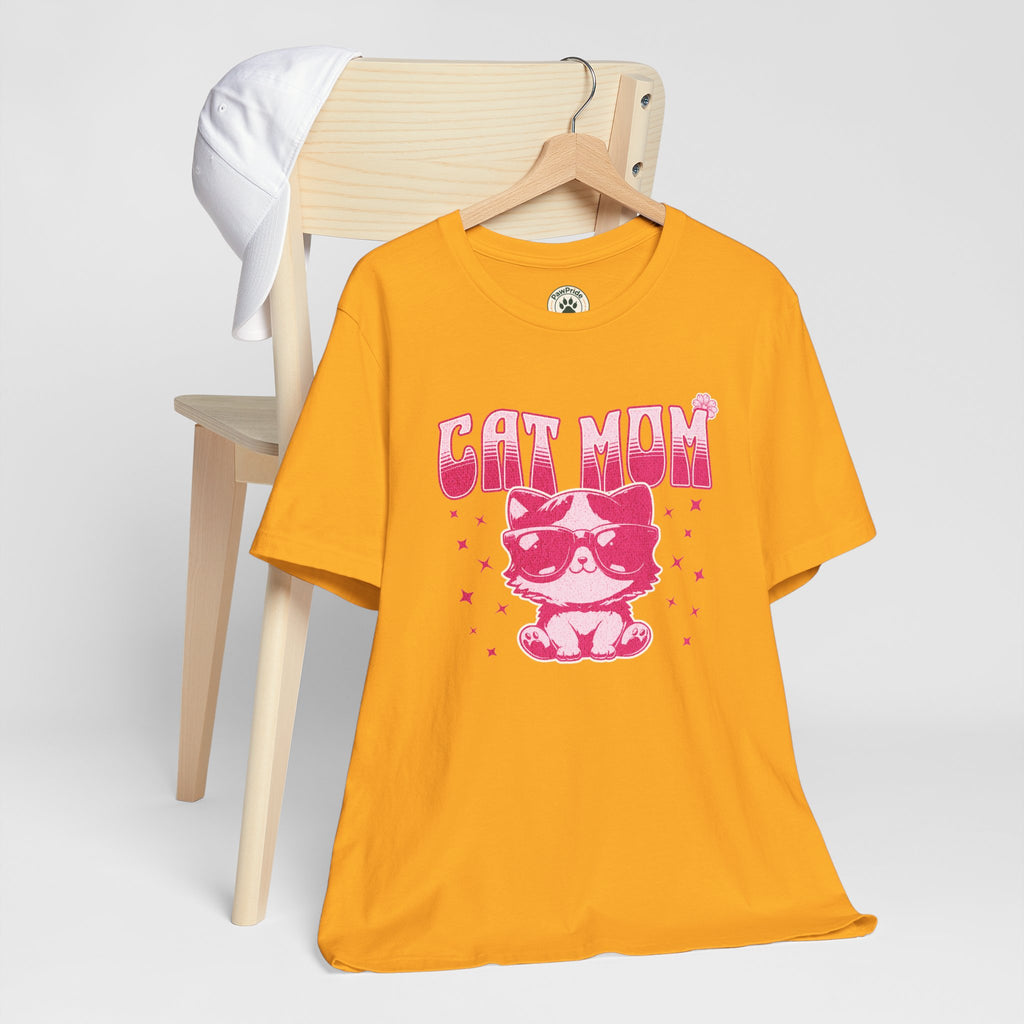 Cat Mom T-Shirt — Pink Cute Cat Graphic Tee