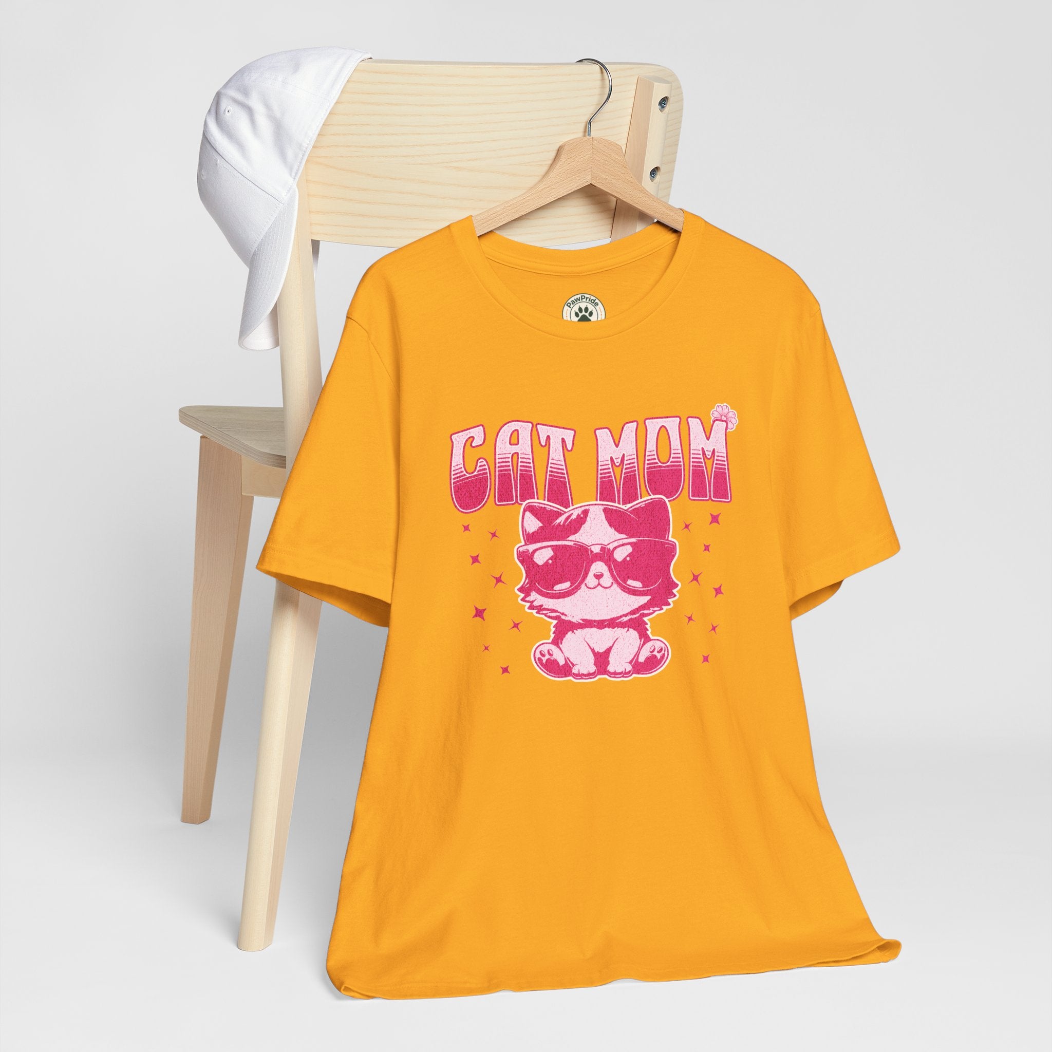 Cat Mom T-Shirt — Pink Cute Cat Graphic Tee