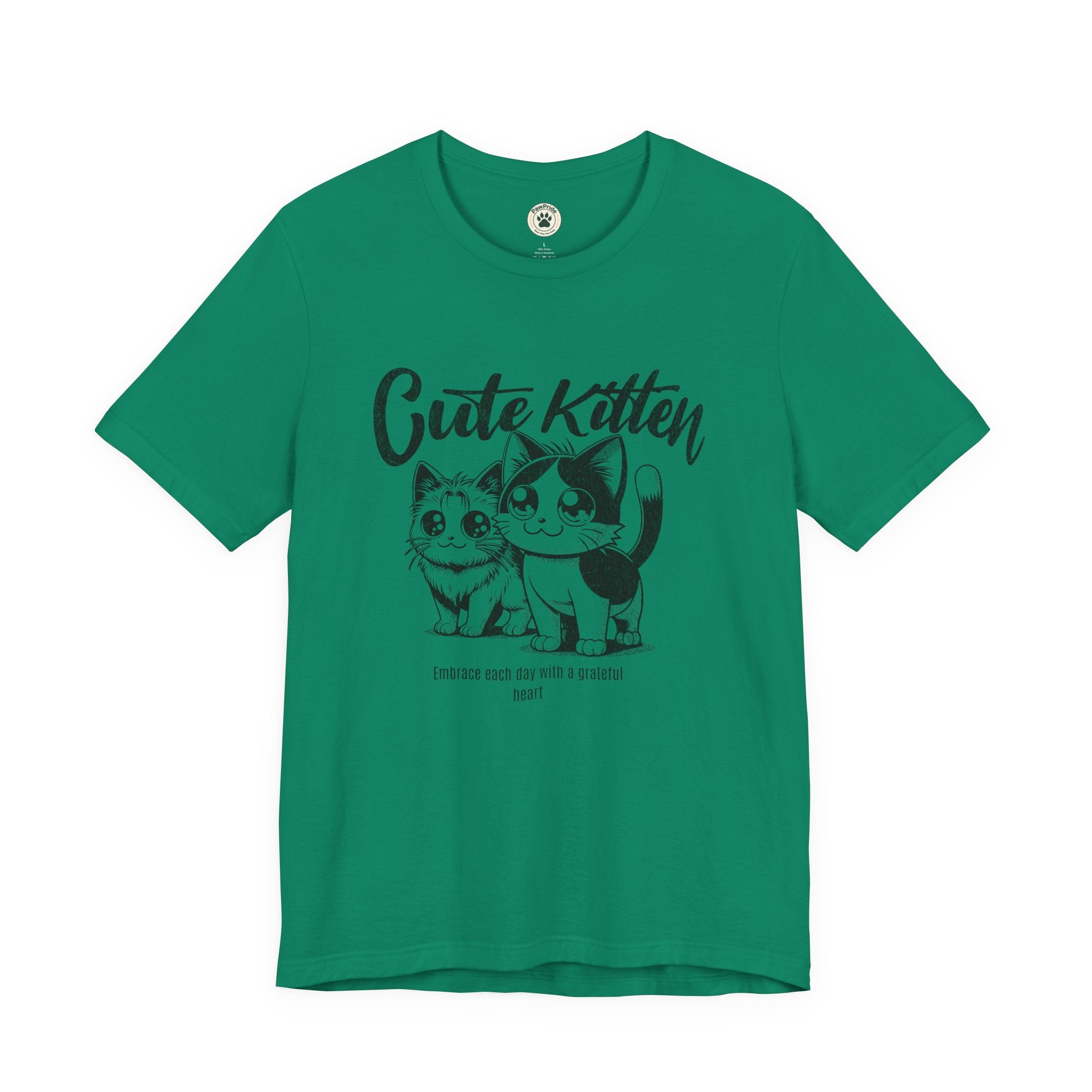 Cute Kitten T-Shirt — Vintage Black & White Cat Graphic Tee
