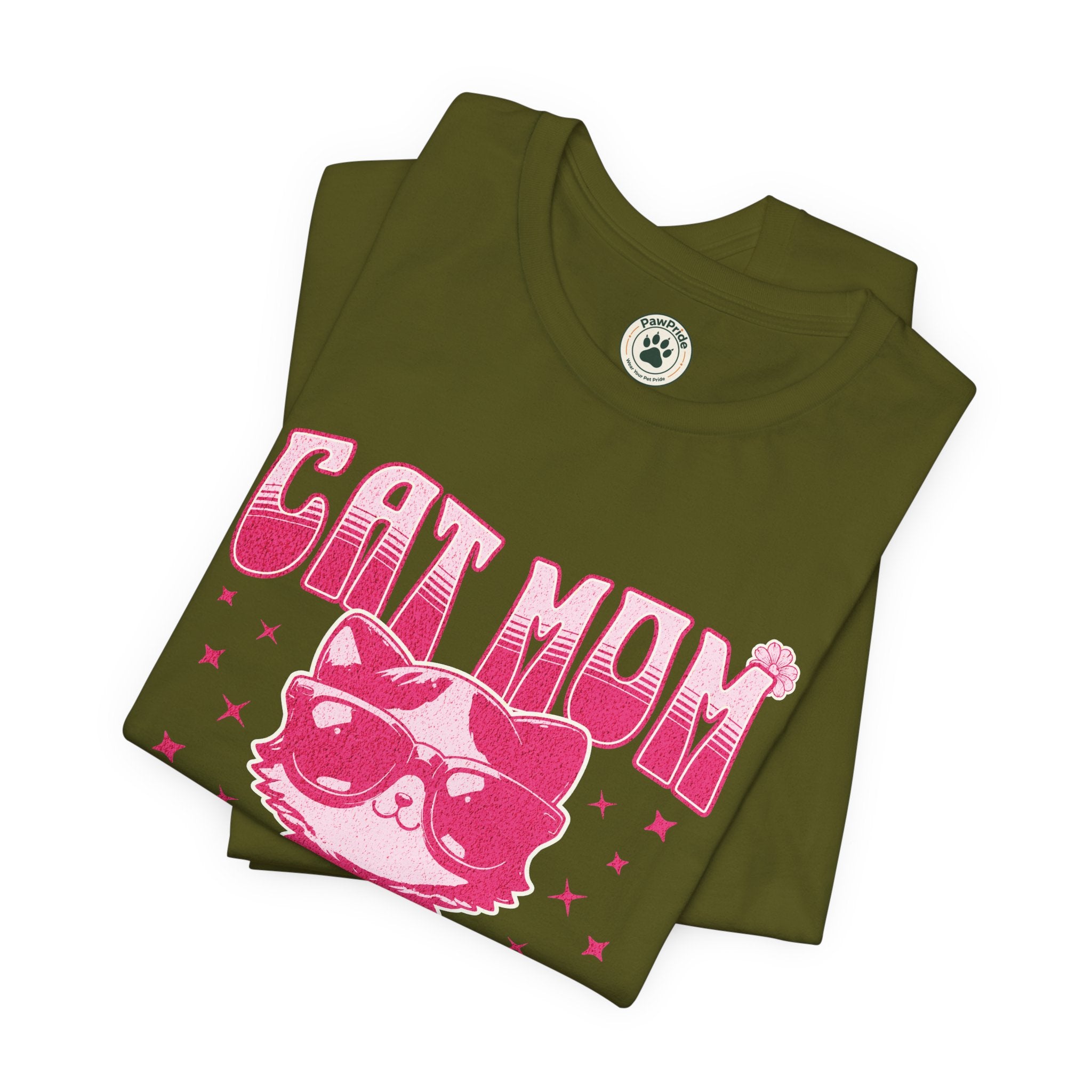 Cat Mom T-Shirt — Pink Cute Cat Graphic Tee