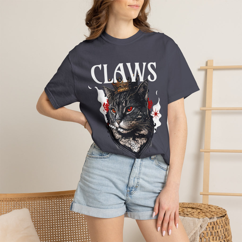 Claws Black Cat Graphic T-Shirt — Gothic Vintage Cat Tee